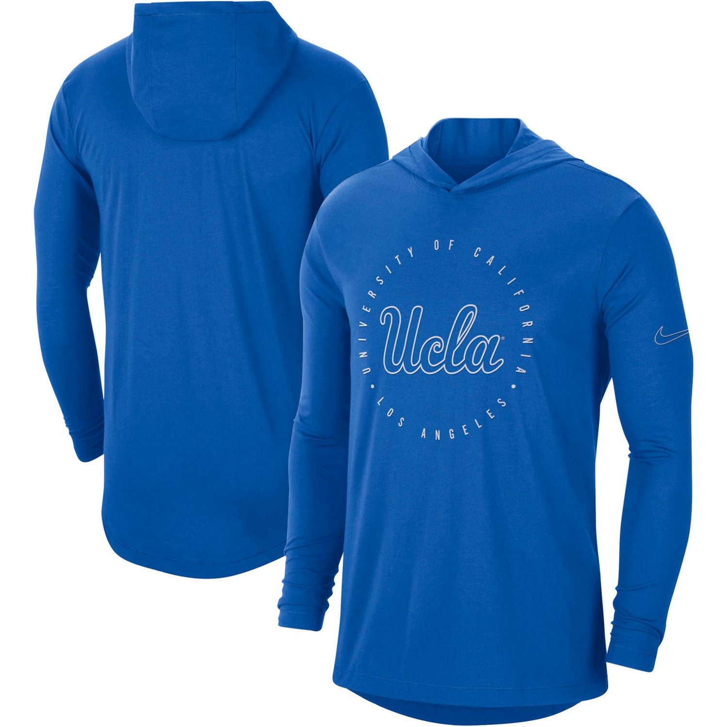 Nike UCLA Bruins Campus Tri-Blend Performance Long Sleeve Hooded T-Shirt