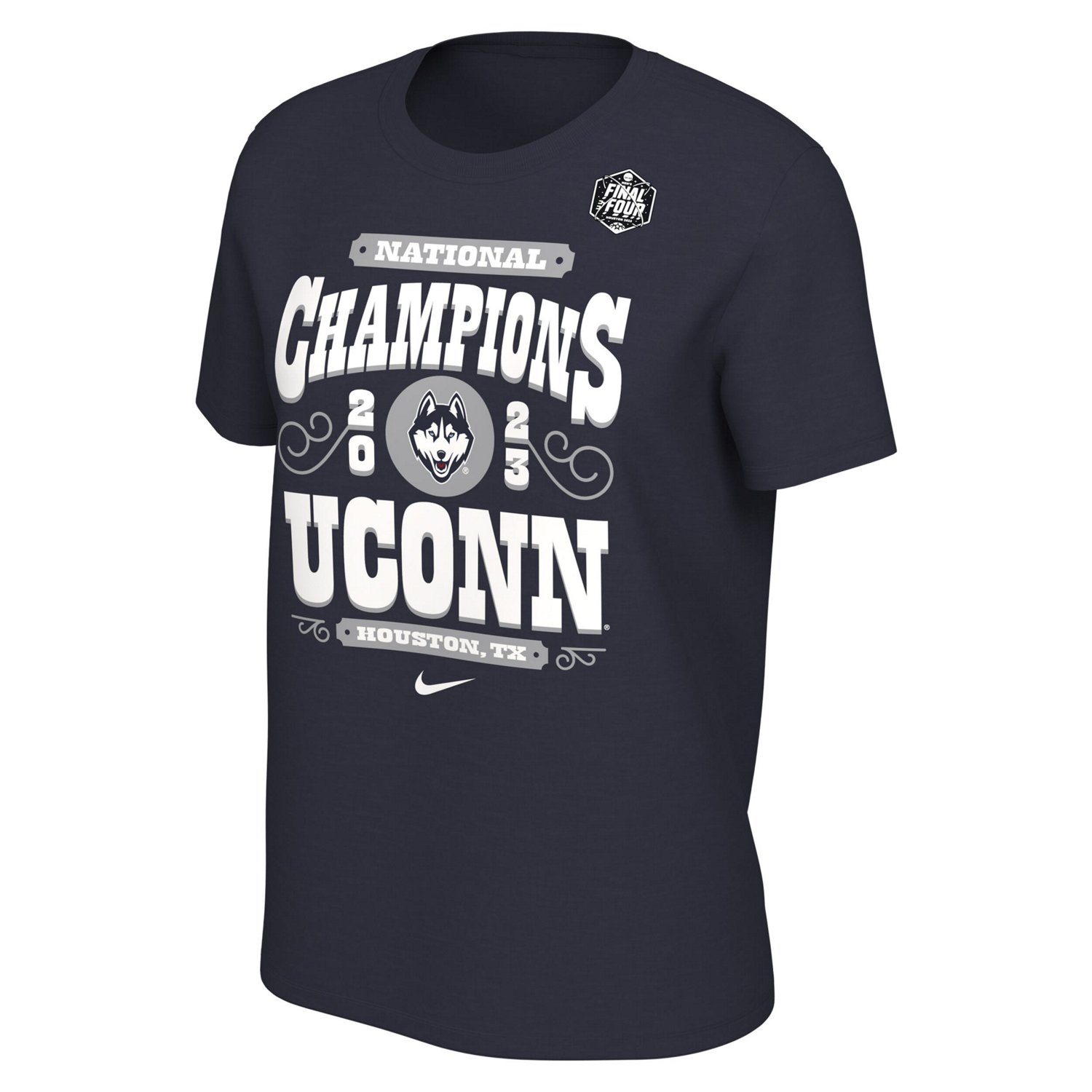 Nike UConn Huskies 2023 NCAA Mens Basketball National Champions Celebration T-Shirt - view number 2