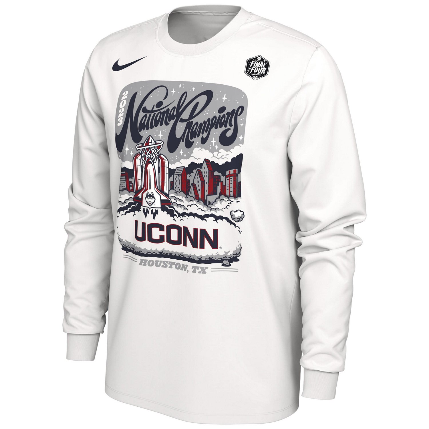 Nike UConn Huskies 2023 NCAA Mens Basketball National Champions Expressive Long Sleeve T-Shirt - view number 2