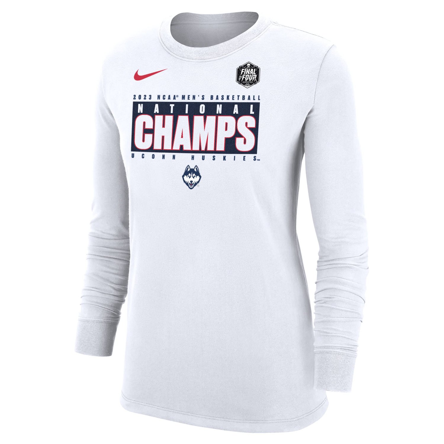 Nike UConn Huskies 2023 NCAA Mens Basketball National Champions Pebble Long Sleeve T-Shirt - view number 2