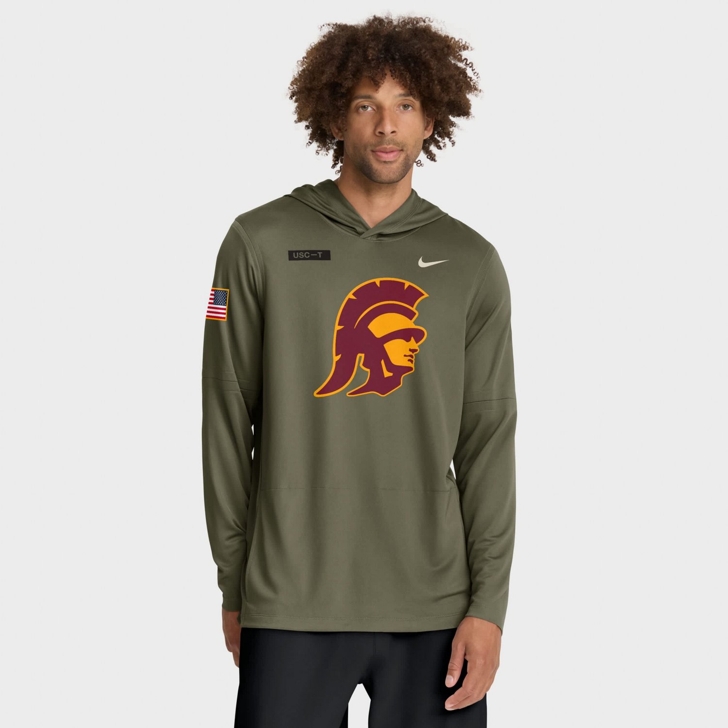 Nike USC Trojans 2025 Military Appreciation Dri-FIT Long Sleeve Hoodie T-Shirt - view number 1