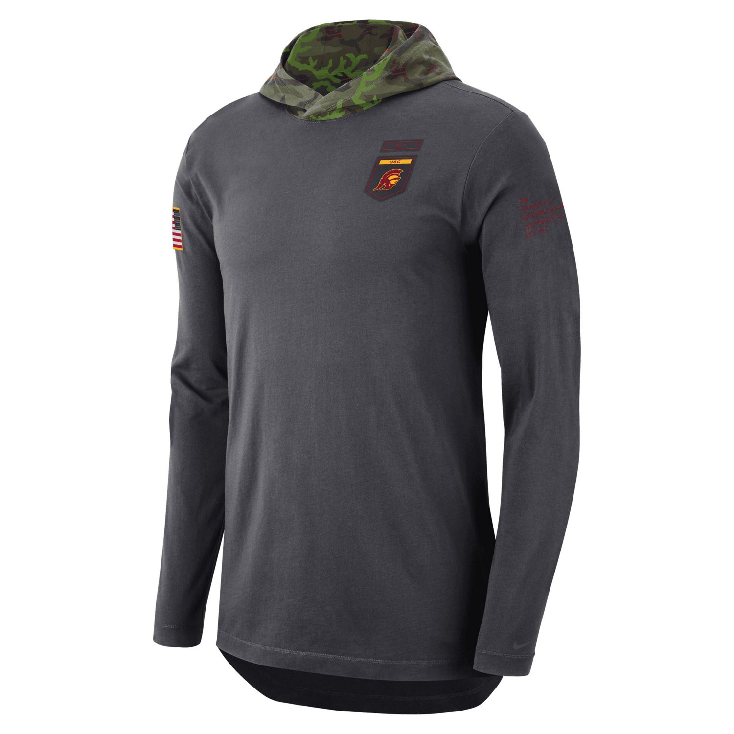 Nike USC Trojans Military Long Sleeve Hoodie T-Shirt - view number 2