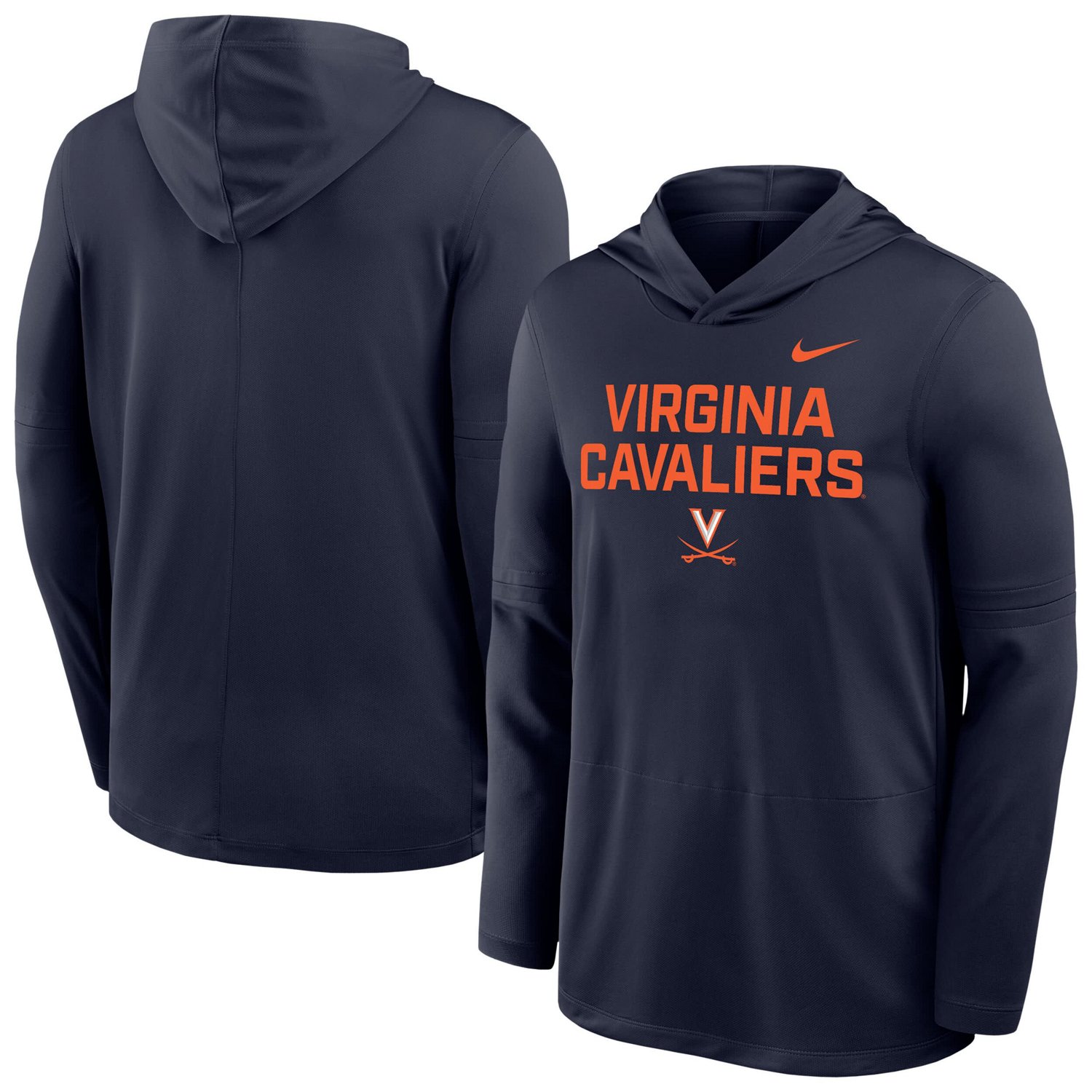 Nike Virginia Cavaliers 2025 Sideline Dri-FIT Long Sleeve Hoodie T-Shirt - view number 1