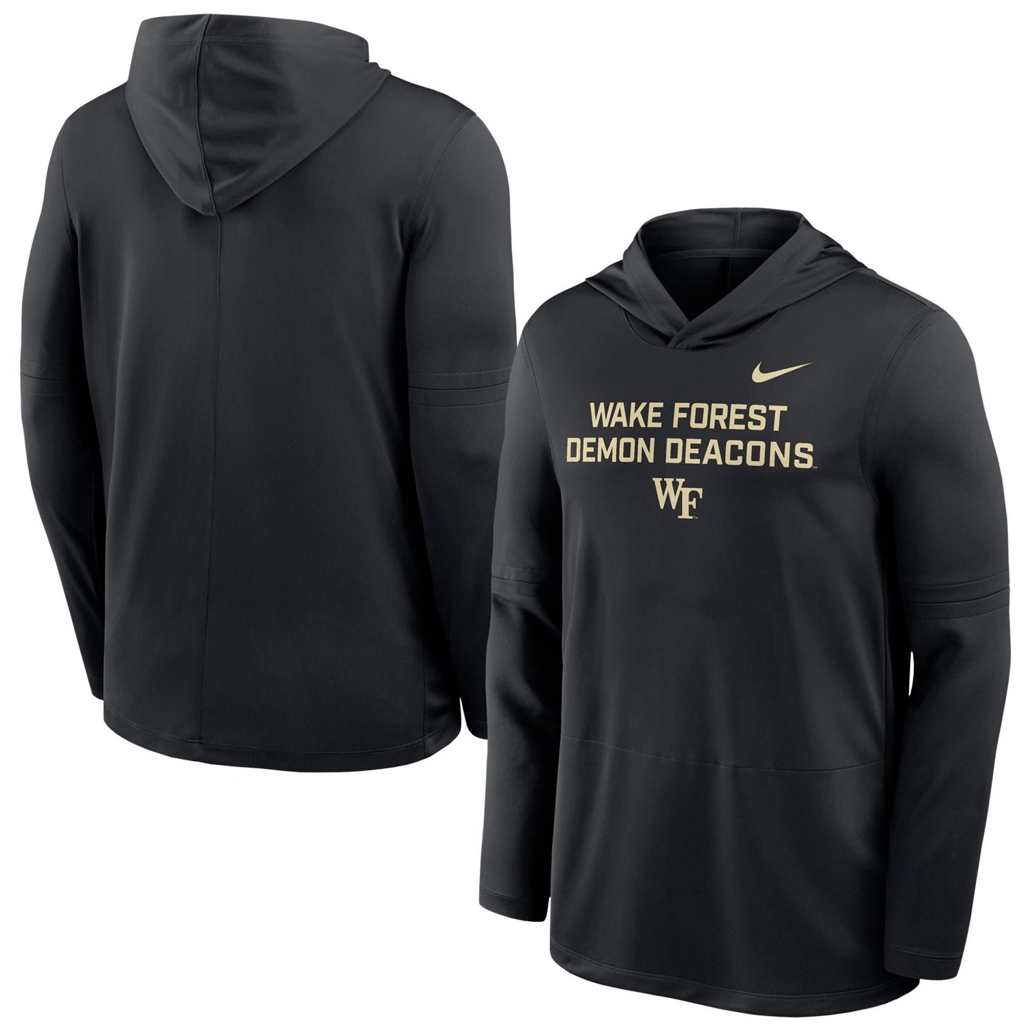 Nike Wake Forest Demon Deacons 2025 Sideline Dri-FIT Long Sleeve Hoodie T-Shirt - view number 1