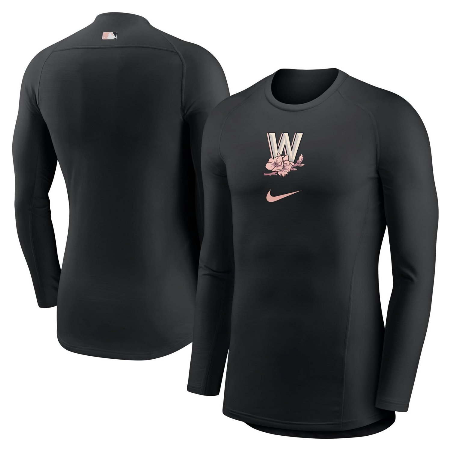 Nike Washington Nationals City Connect Base Layer Raglan Long Sleeve Performance T-Shirt - view number 1