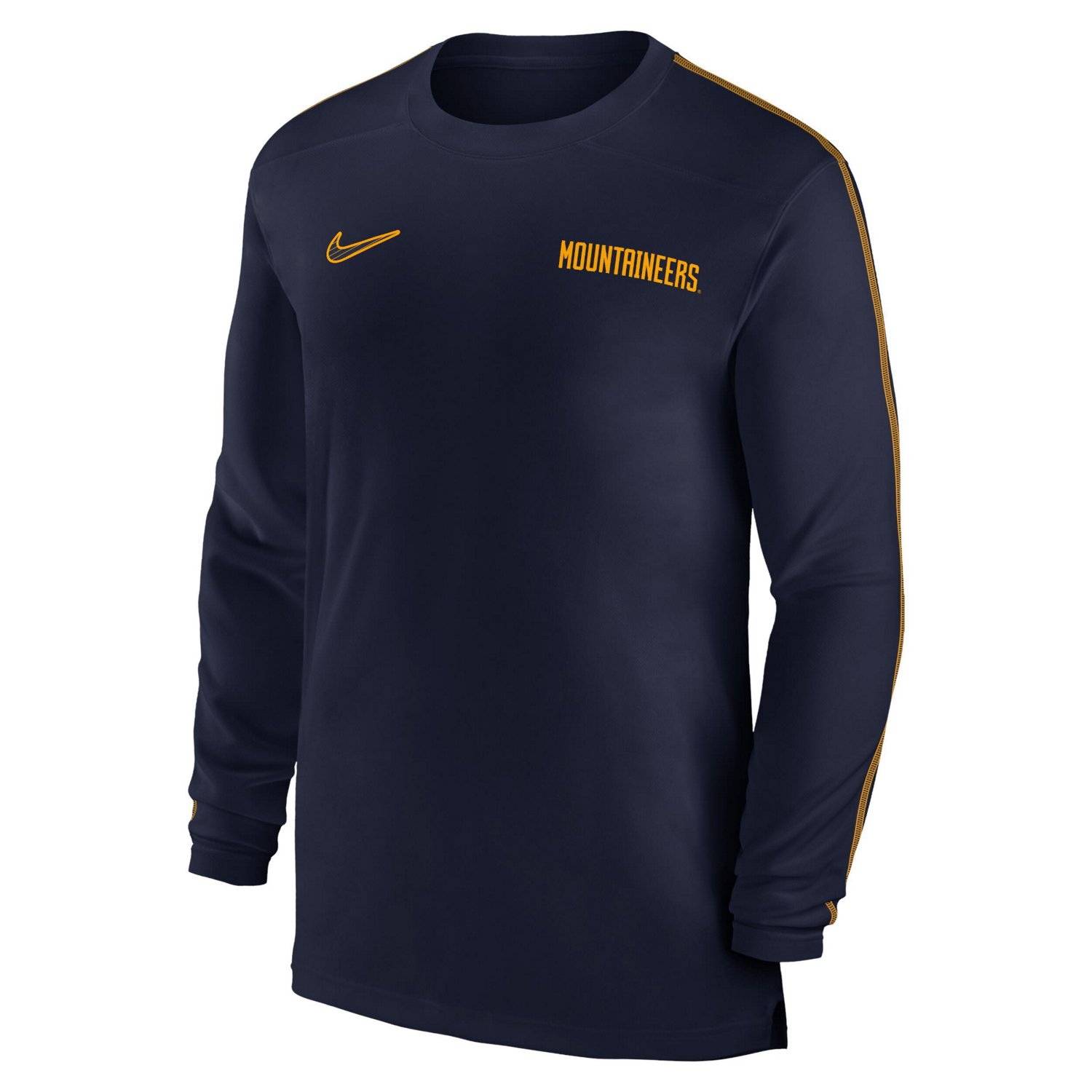 Nike West Virginia Mountaineers 2024 Sideline Coach UV Performance Long Sleeve T-Shirt - view number 2