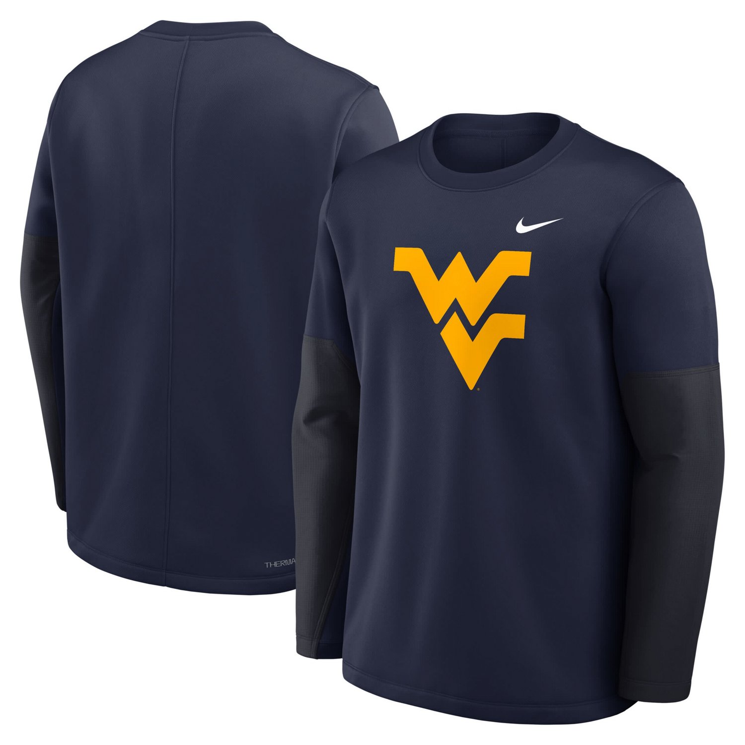 Nike West Virginia Mountaineers 2025 Sideline Coach Performance Long Sleeve T-Shirt - view number 4