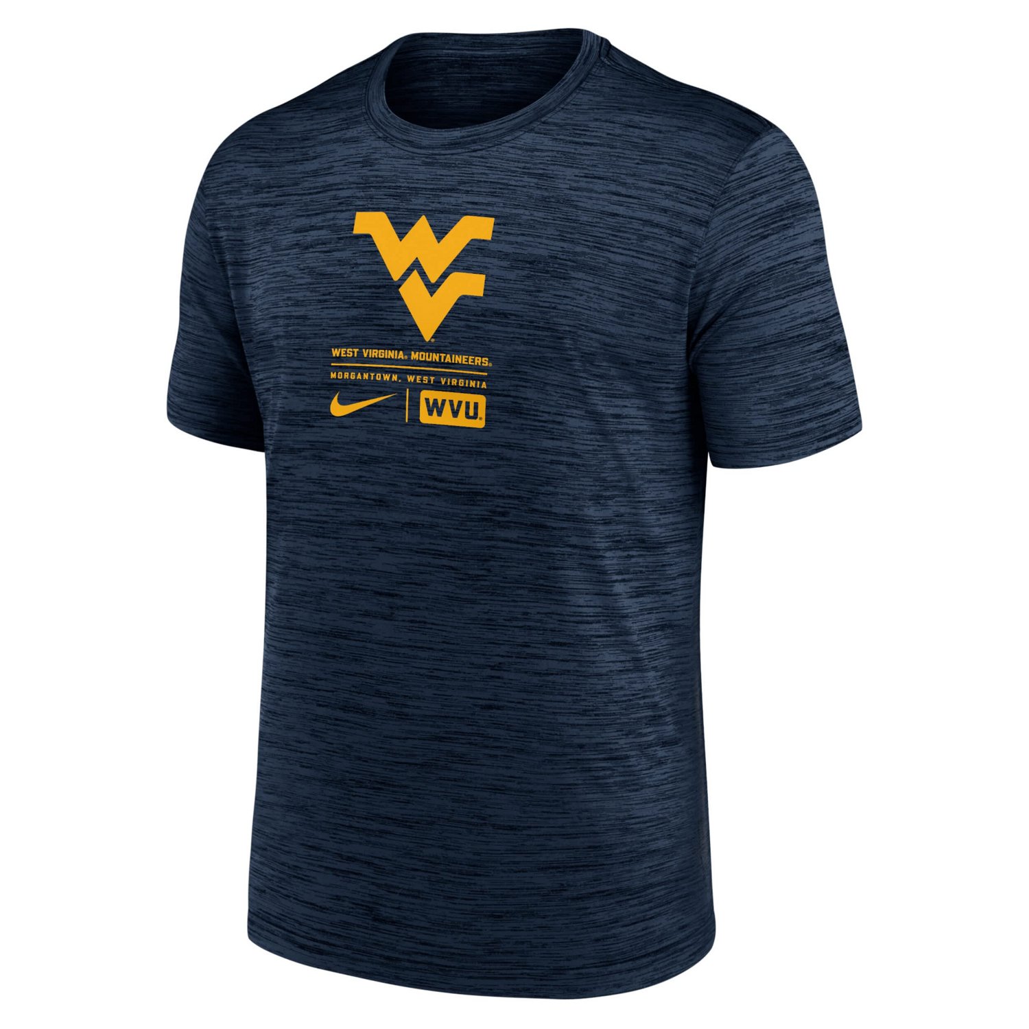 Nike West Virginia Mountaineers Campus Center Block Velocity Performance T-Shirt - view number 2