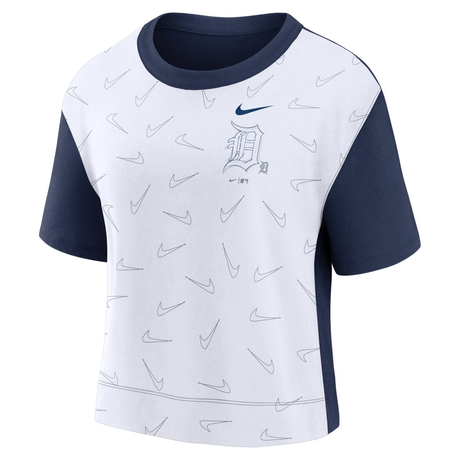 Nike White Detroit Tigers Line Up High Hip Fashion T-Shirt                                                                       - view number 2