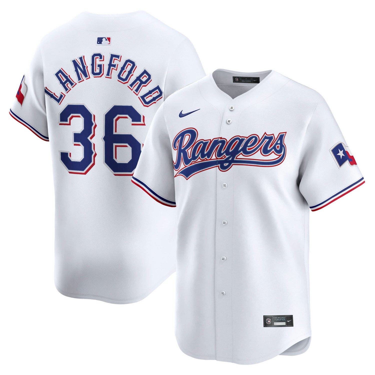 Nike Wyatt Langford Texas Rangers Home Limited Player Jersey