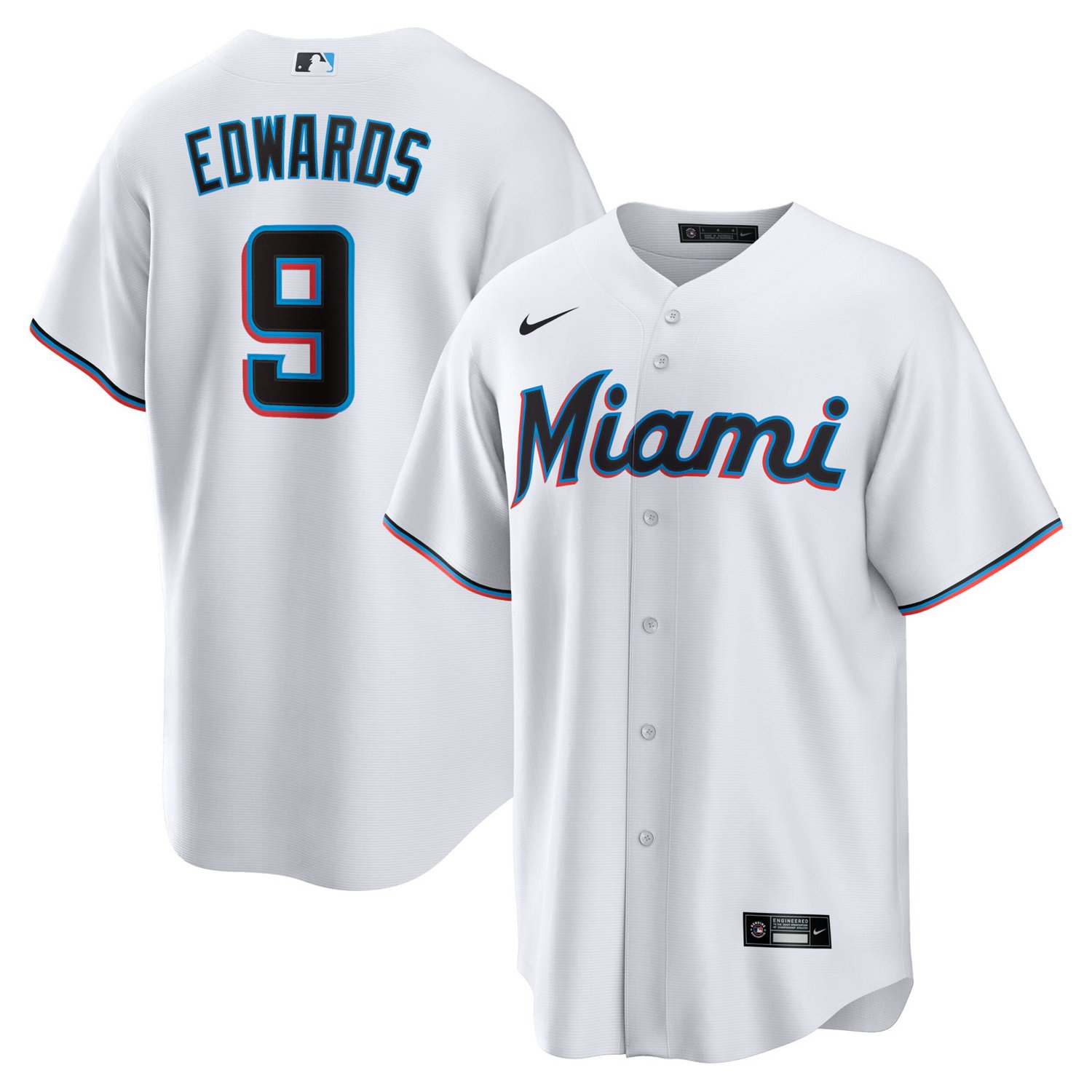 Nike Xavier Edwards Miami Marlins Home Replica Jersey