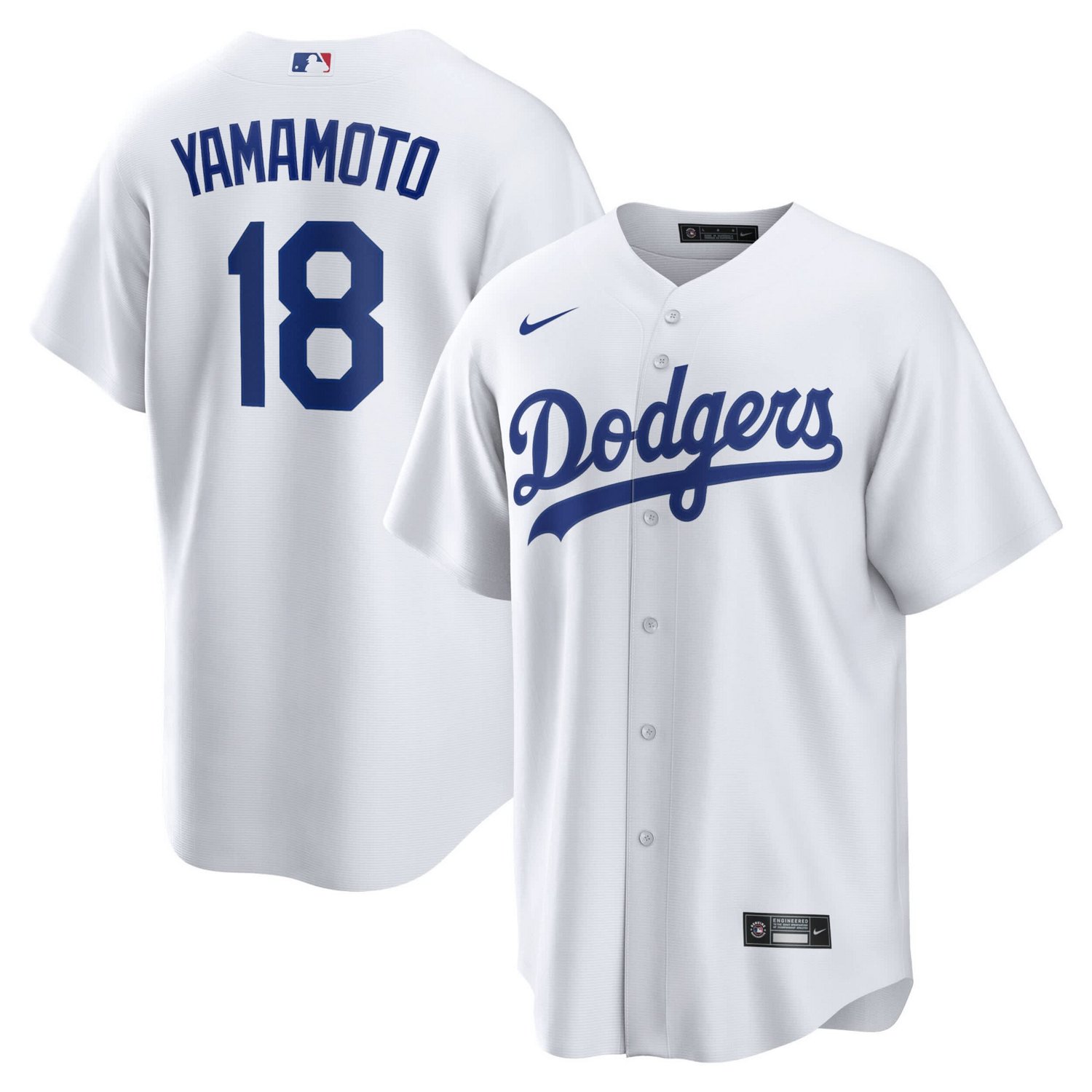 Nike Yoshinobu Yamamoto Los Angeles Dodgers Home Replica Player Jersey - view number 1