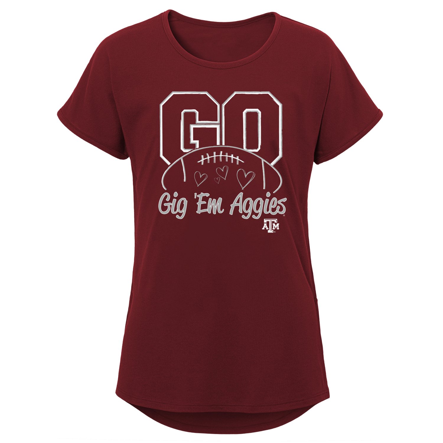 Outerstuff Girls' Texas A&M University Go Team T-shirt