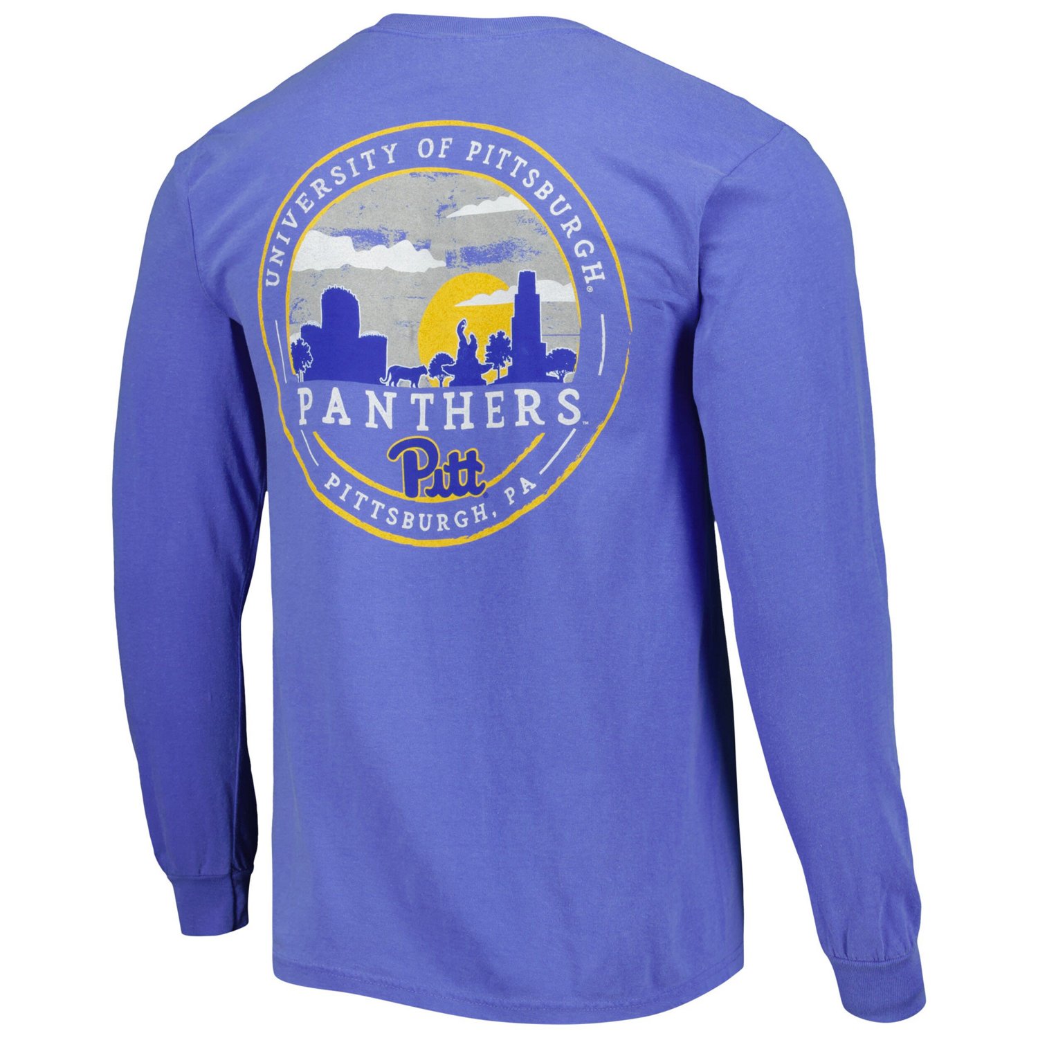 Pitt Panthers Circle Campus Scene Long Sleeve T-Shirt - view number 3