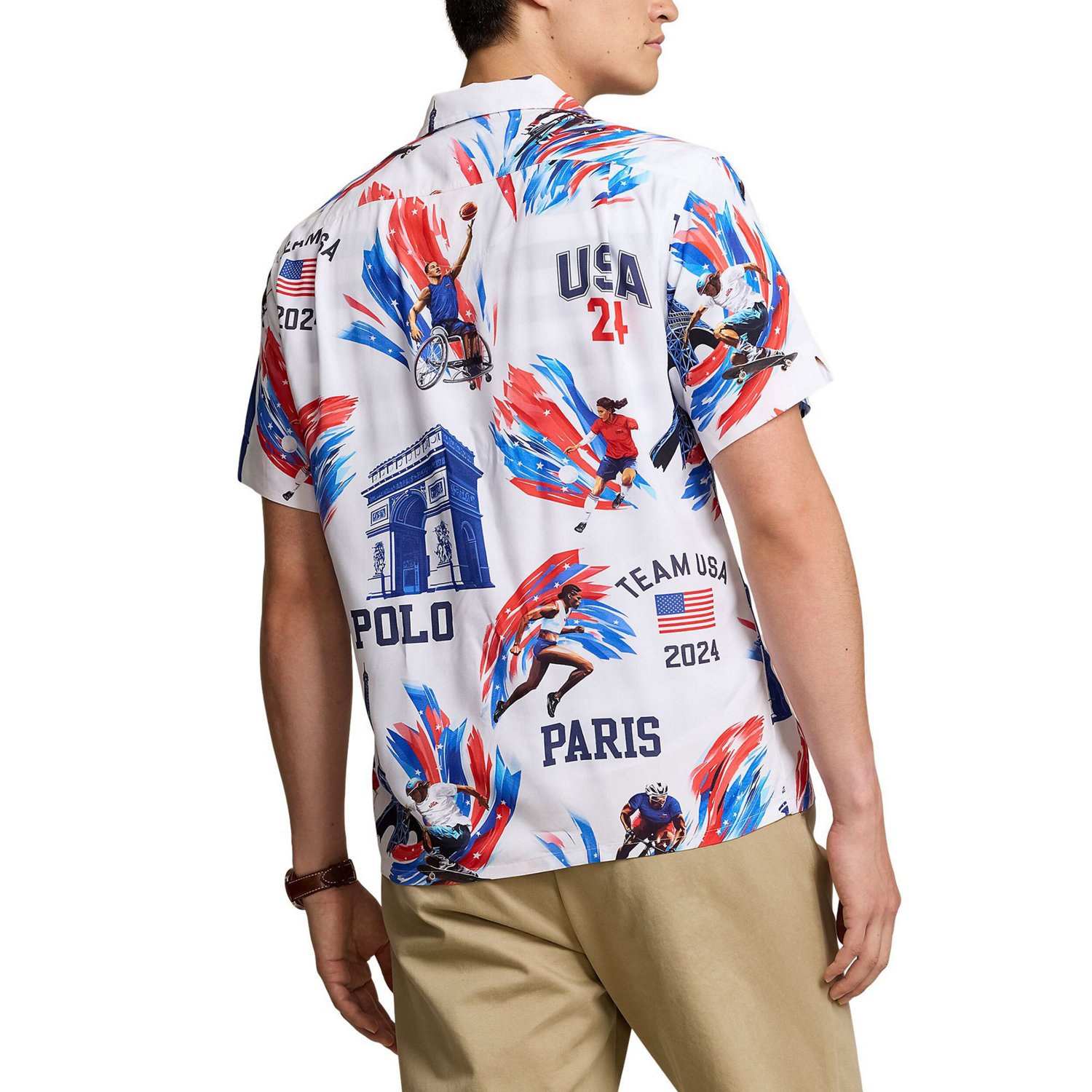 Polo Ralph Lauren Team USA 2024 Summer Olympics Villagewear Allover Print Short Sleeve Button-Down Shirt - view number 2