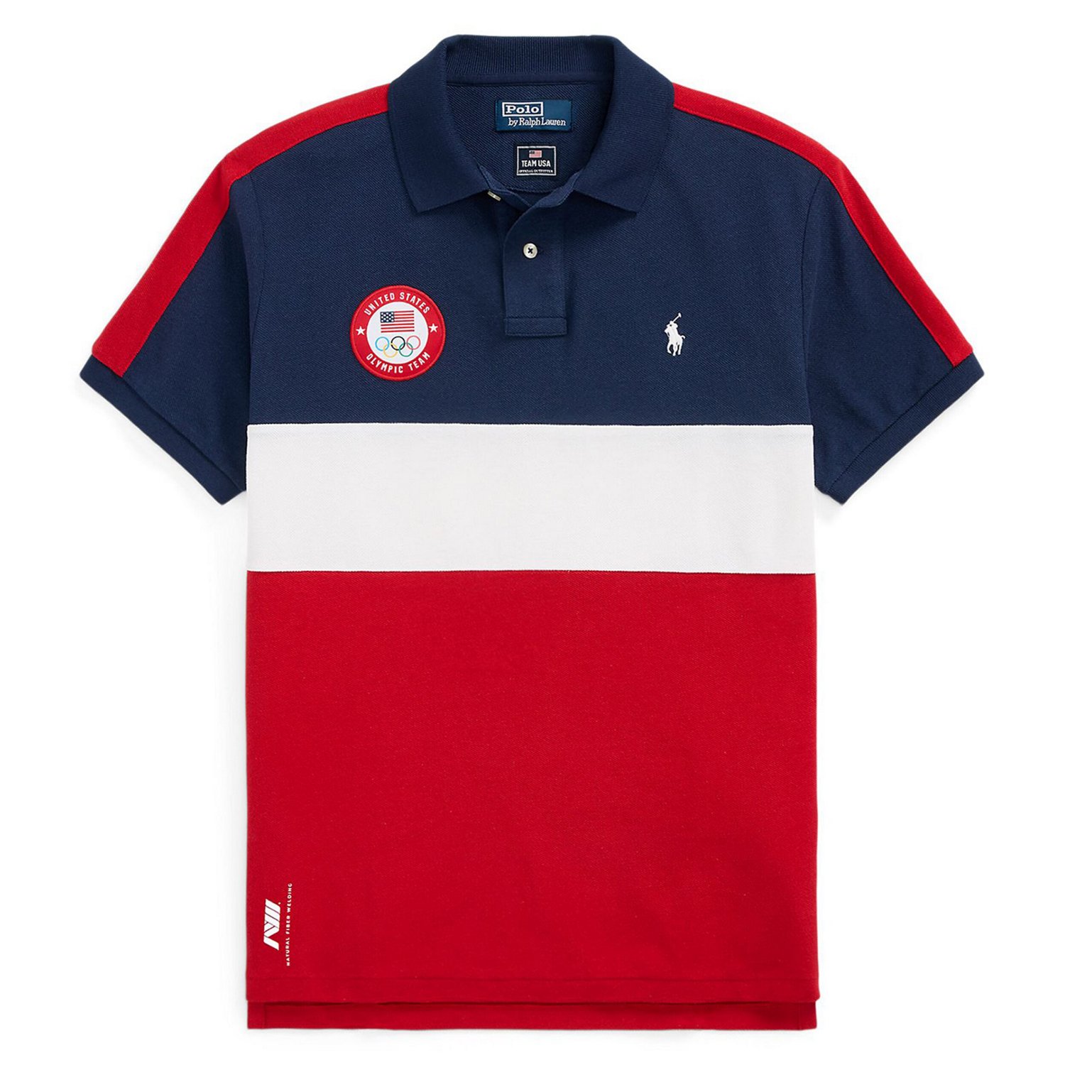 Polo Ralph Lauren Team USA 2024 Summer Olympics Villagewear Performance Mesh Color Block Polo                                    - view number 1