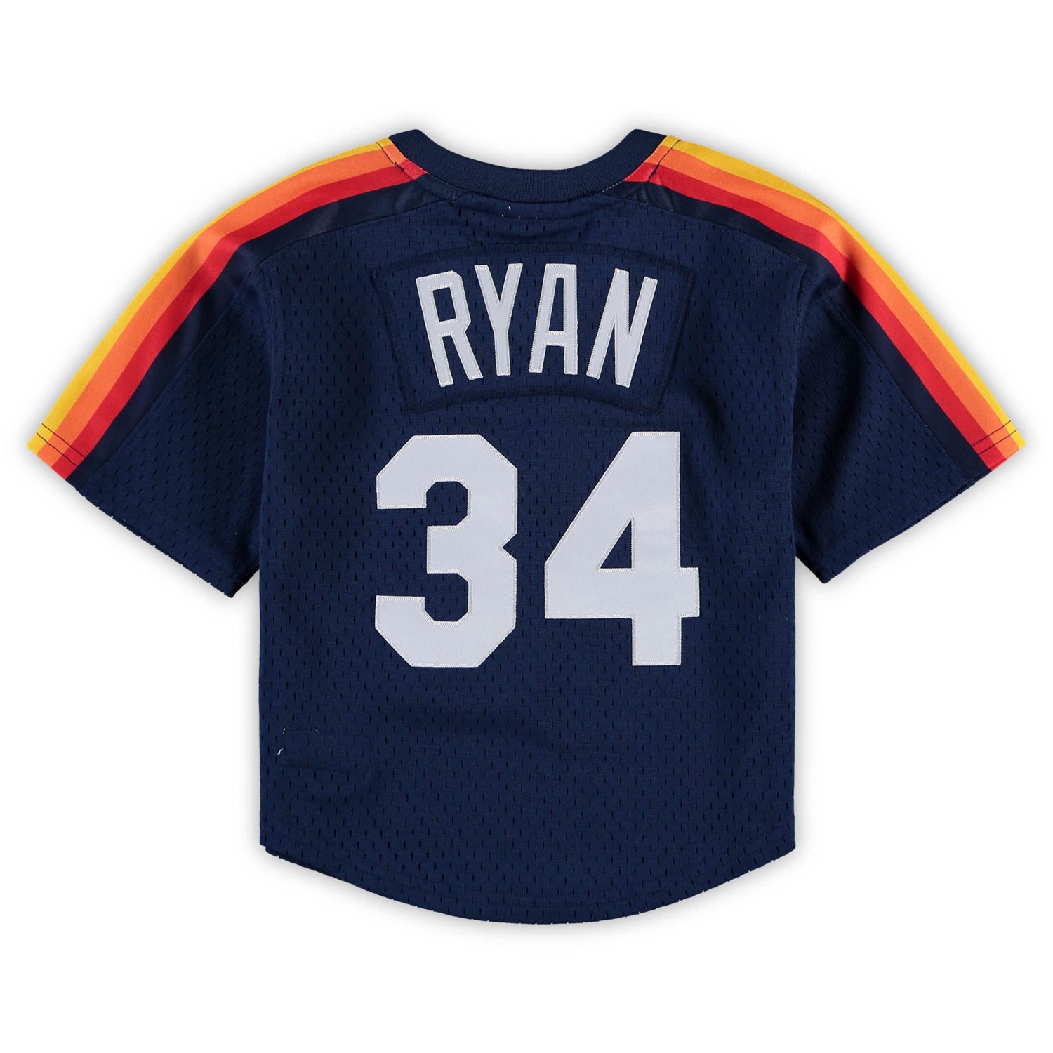Preschool  Mitchell  Ness Nolan Ryan Houston Astros Cooperstown Collection Mesh Batting Practice Jersey - view number 3