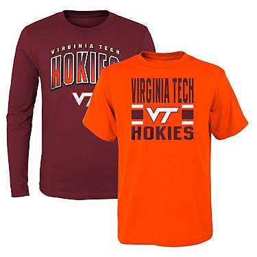 Preschool / Virginia Tech Hokies Fan Wave Short  Long Sleeve T-Shirt Combo Pack                                                 