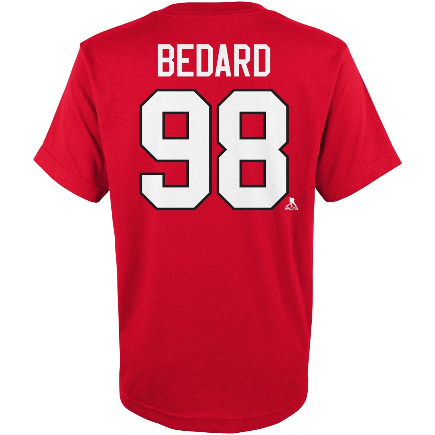 Preschool Connor Bedard Chicago Blackhawks Authentic Stack Name  Number T-Shirt - view number 3