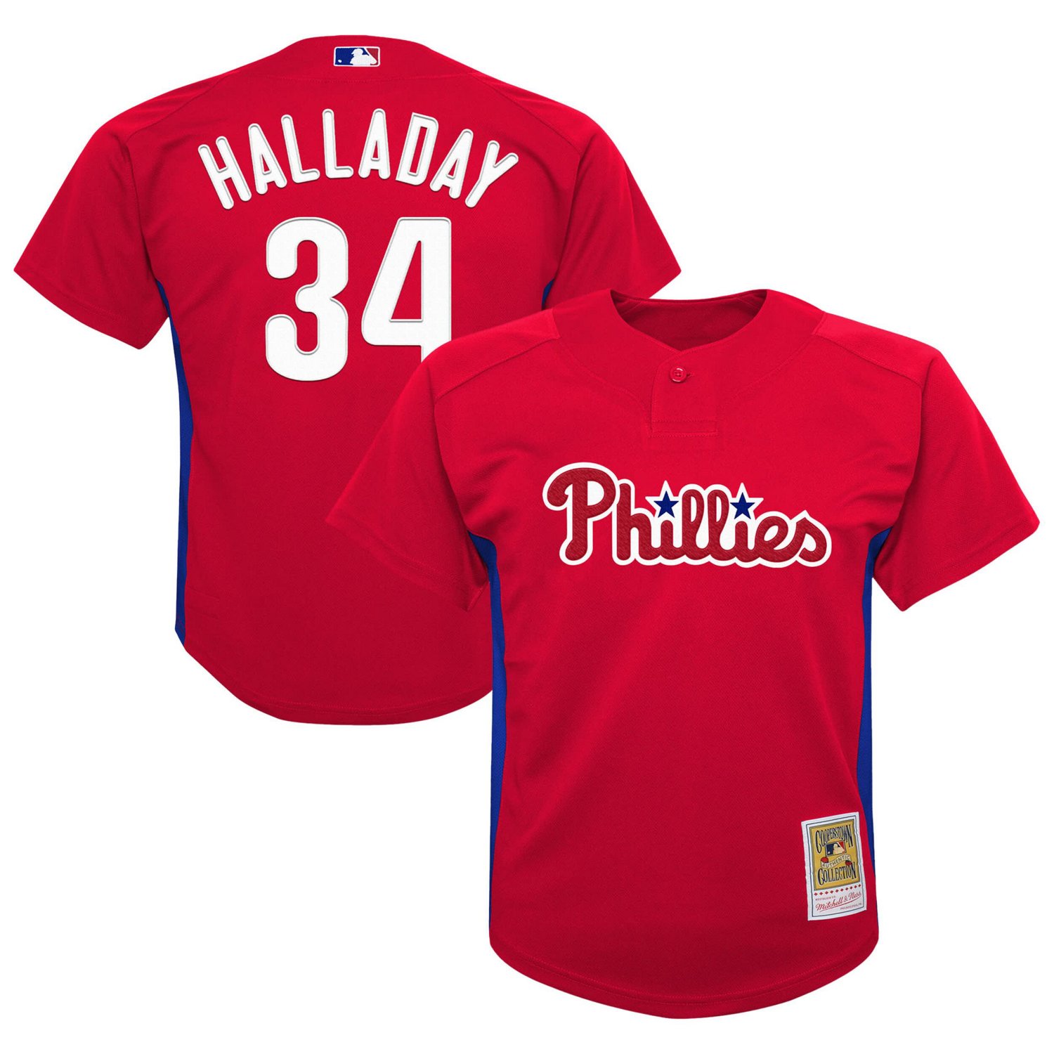 Preschool Mitchell  Ness Roy Halladay Philadelphia Phillies Cooperstown Collection Mesh Batting Practice Jersey