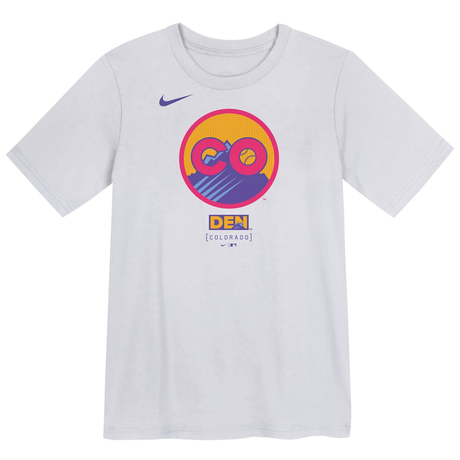 Preschool Nike Colorado Rockies 2025 City Connect Logo T-Shirt - view number 2