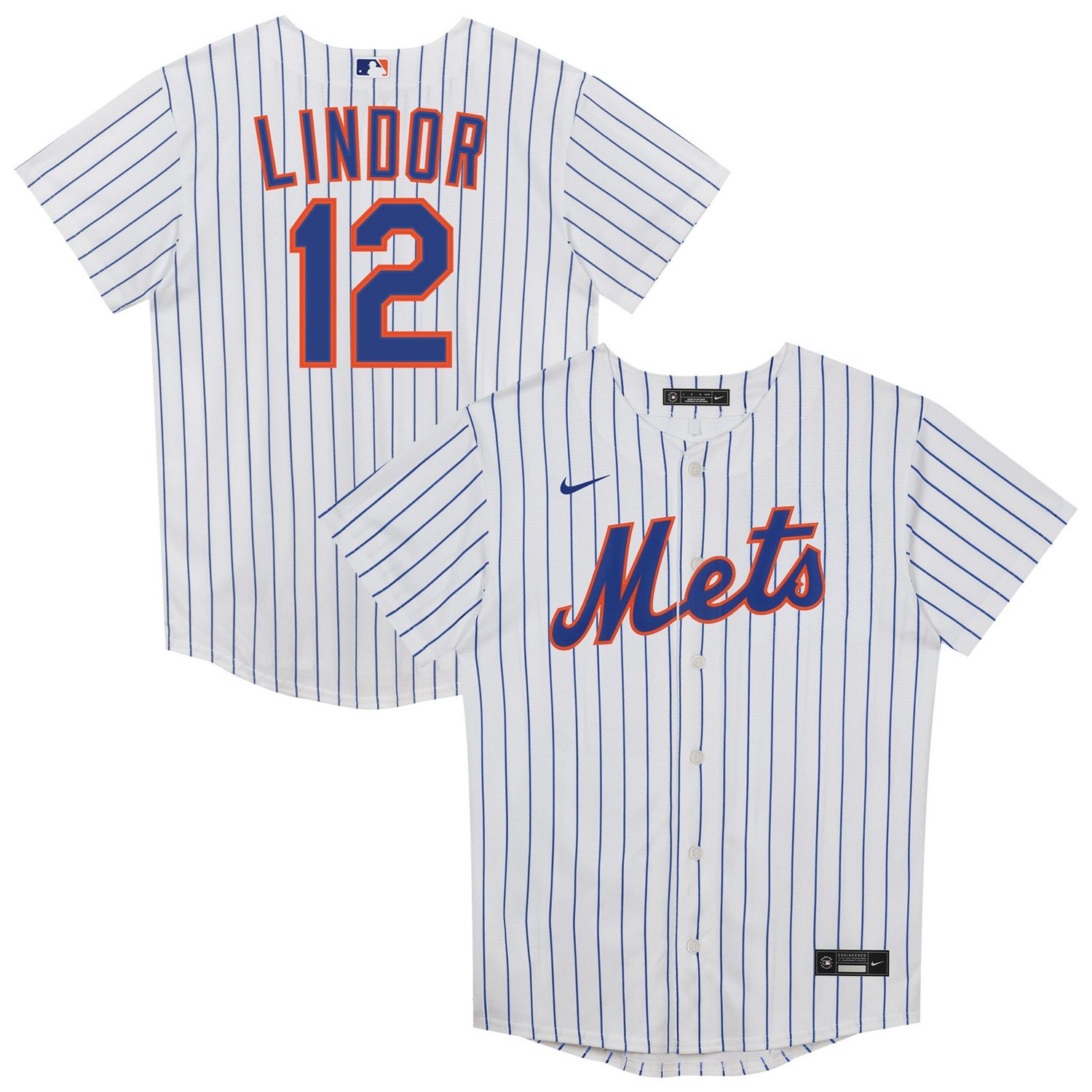 Preschool Nike Francisco Lindor New York Mets Home Replica Player Jersey - view number 1