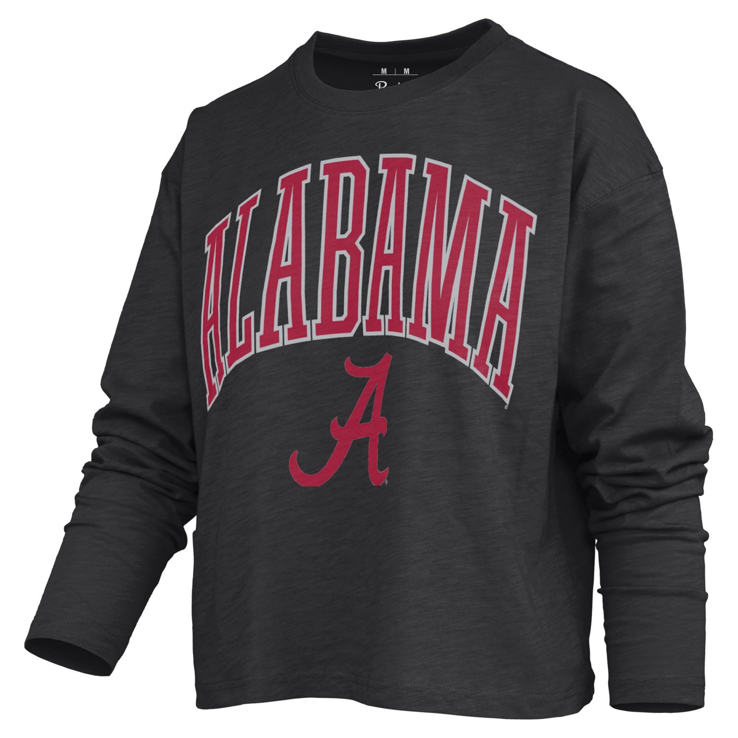 Pressbox Alabama Crimson Tide Motley Boxy Waist-Length Long Sleeve T-Shirt - view number 2