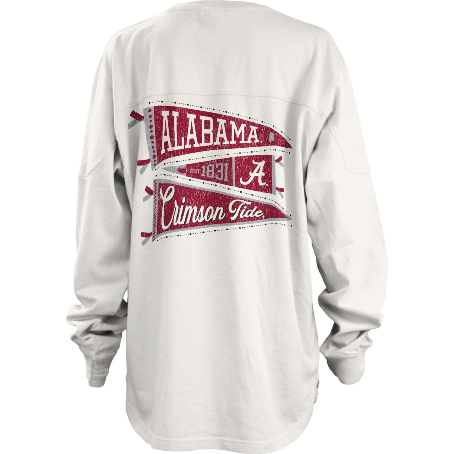 Pressbox Alabama Crimson Tide Pennant Stack Oversized Long Sleeve T-Shirt - view number 3