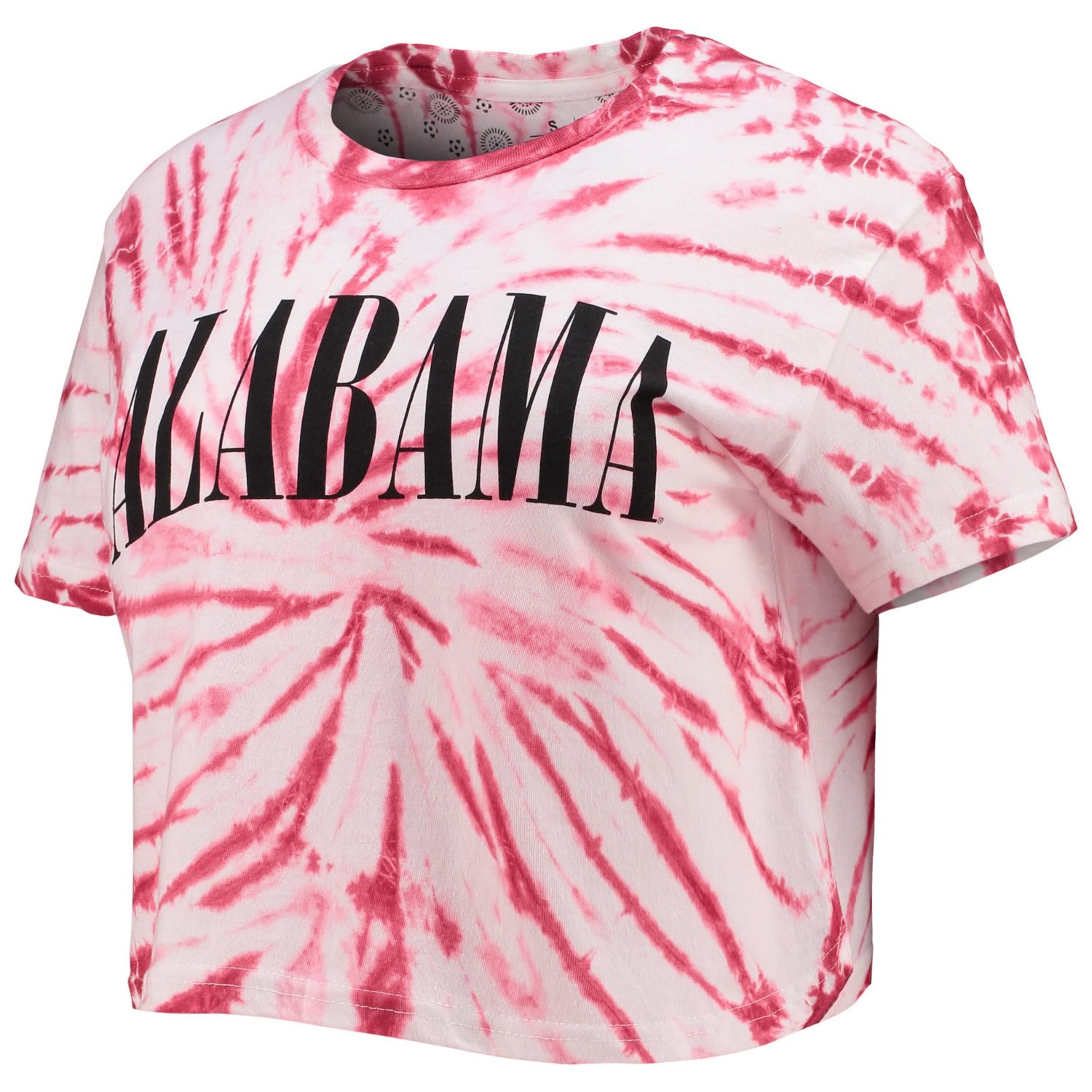 Pressbox Alabama Tide Showtime Tie-Dye Crop T-Shirt