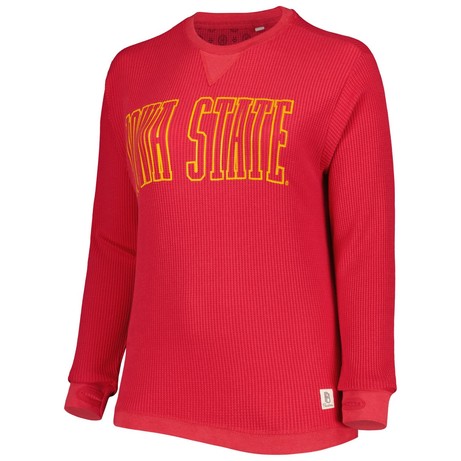 Pressbox Cardinal Iowa State Cyclones Surf Plus Size Southlawn Waffle-Knit Thermal Tri-Blend Long Sleeve T-Shirt - view number 2