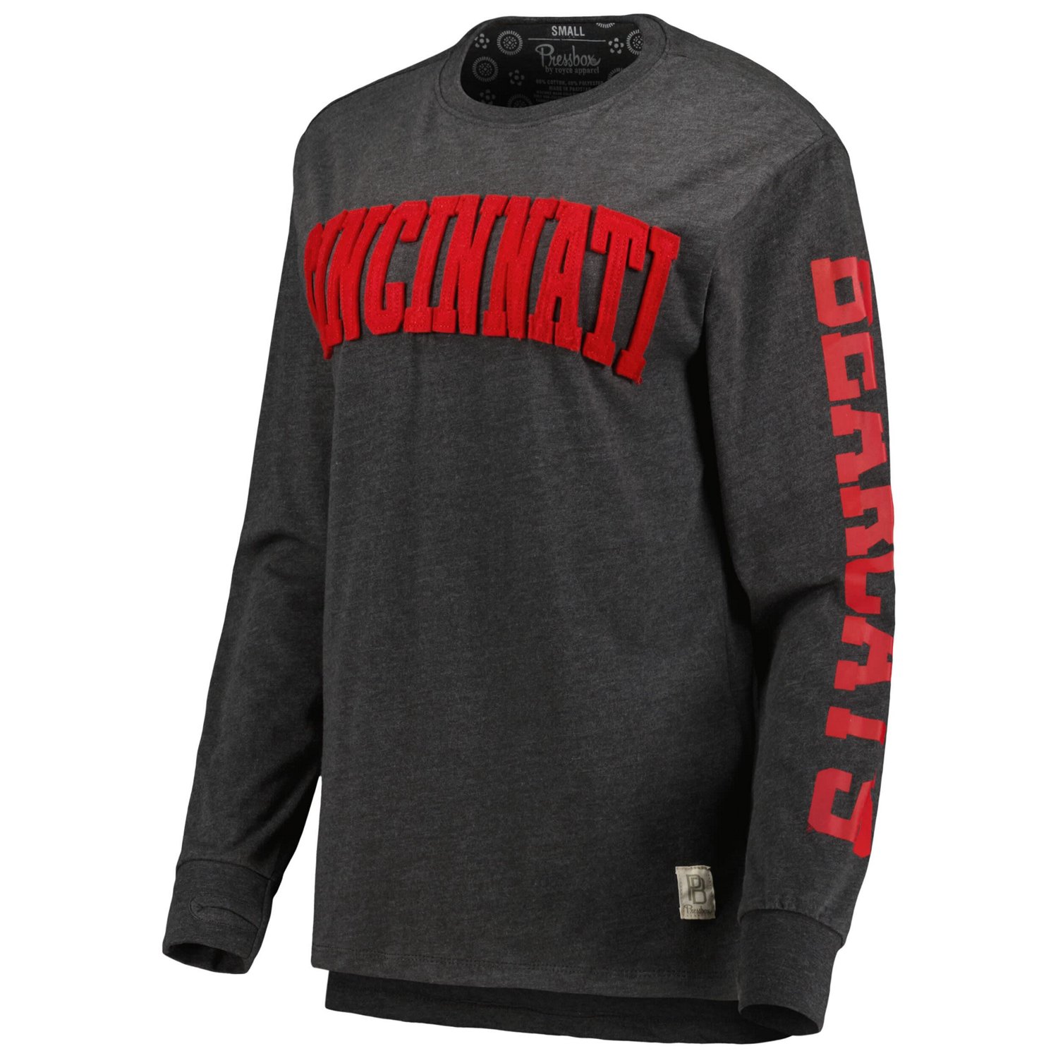 Pressbox Cincinnati Bearcats Two-Hit Canyon Long Sleeve T-Shirt                                                                  - view number 2