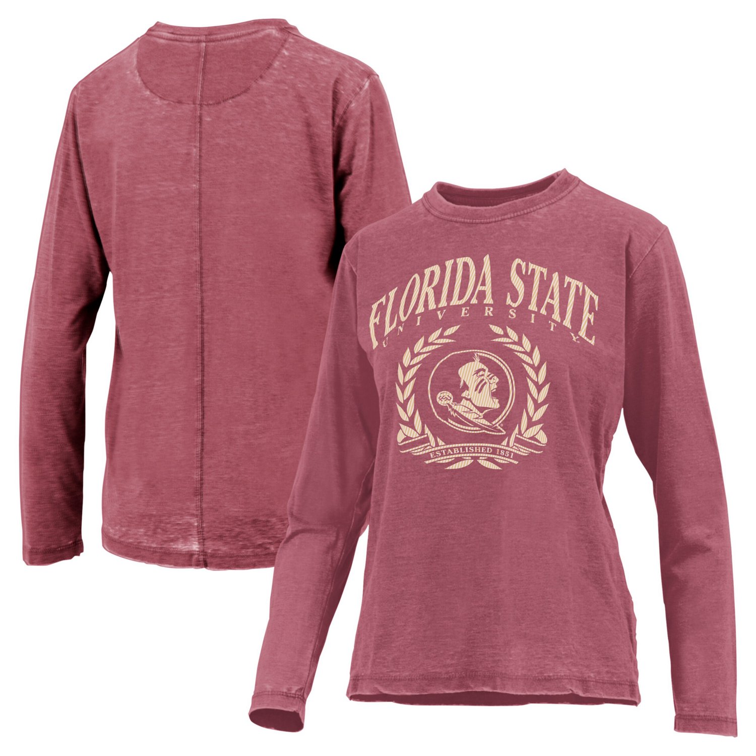 Pressbox Florida State Seminoles Chandler Leaf Arch Long Sleeve T-Shirt