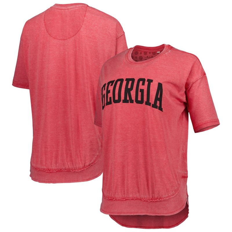 Pressbox Georgia Bulldogs Arch Poncho T-Shirt Red, Medium - NCAA Women's at Academy Sports