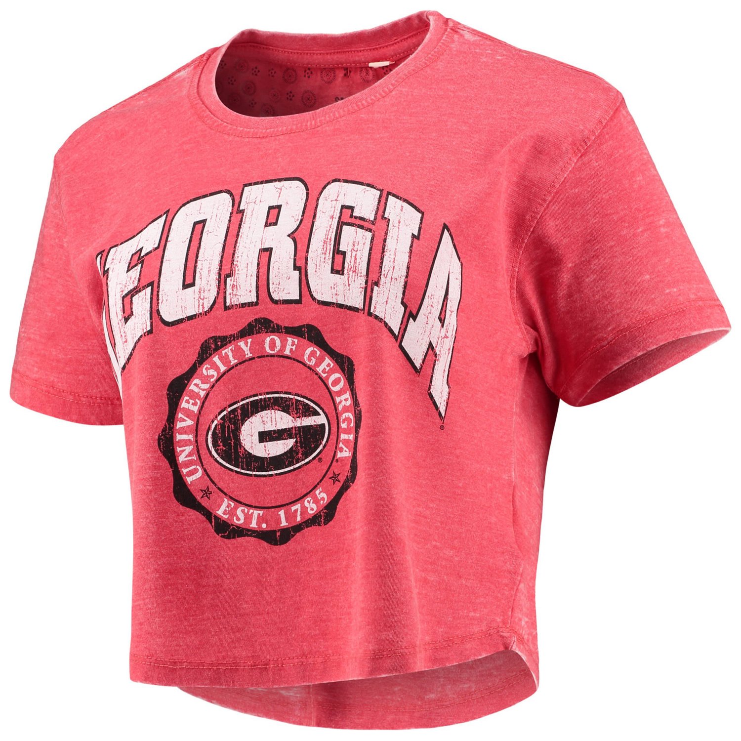 Pressbox Georgia Bulldogs Edith Vintage Burnout Crop T-Shirt - view number 2