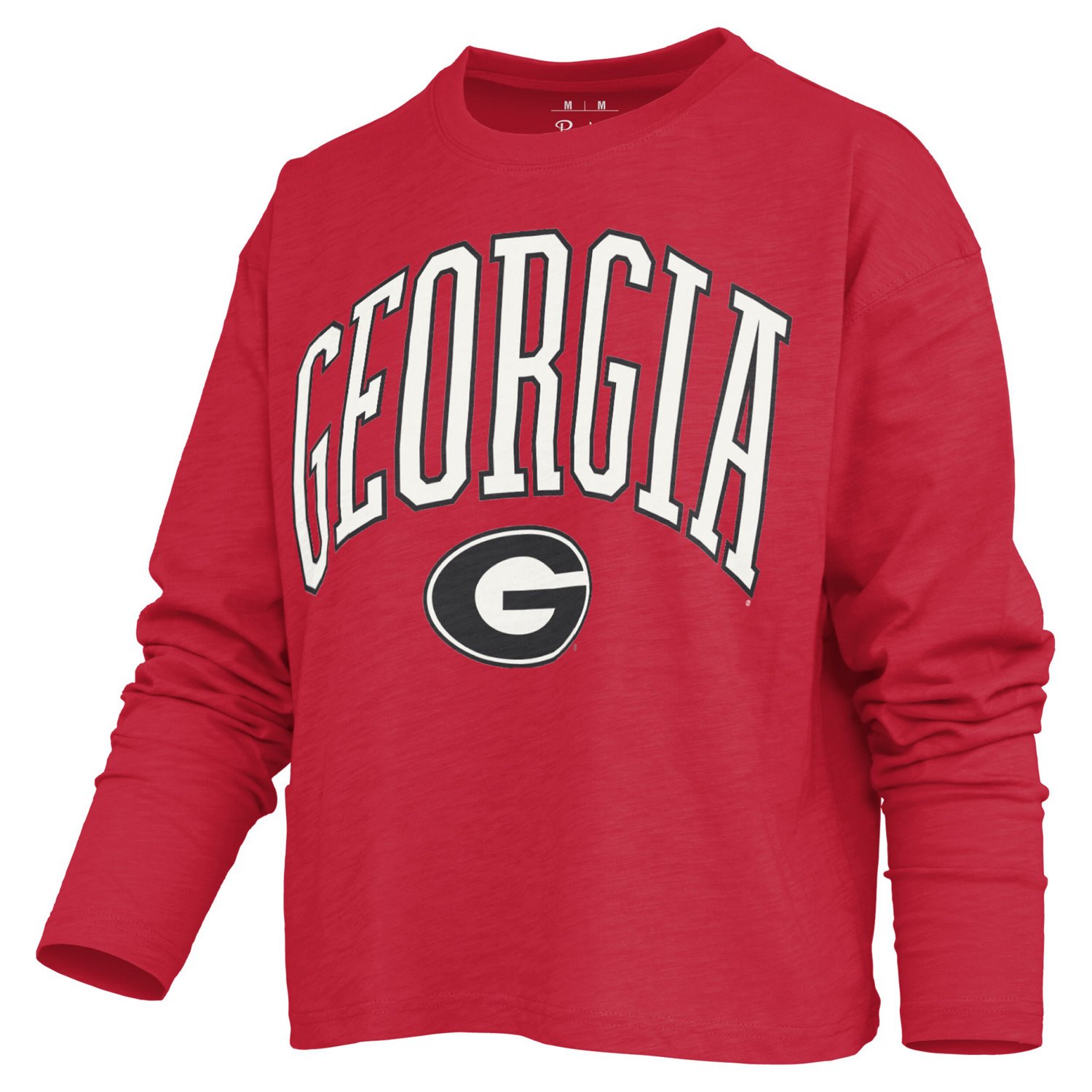 Pressbox Georgia Bulldogs Motley Boxy Waist-Length Long Sleeve T-Shirt - view number 2