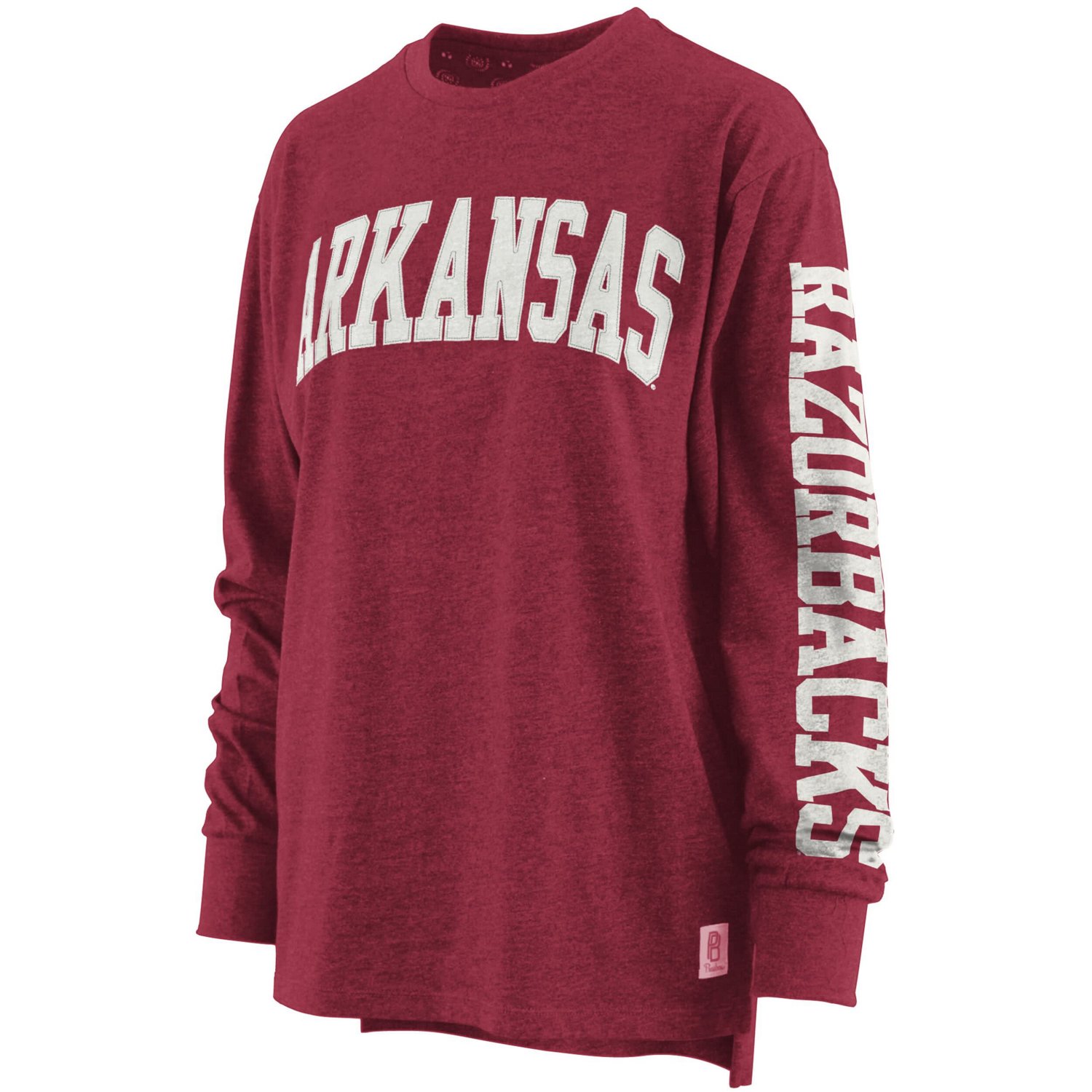 Pressbox Heathered Arkansas Razorbacks Two-Hit Canyon Long Sleeve T-Shirt - view number 2