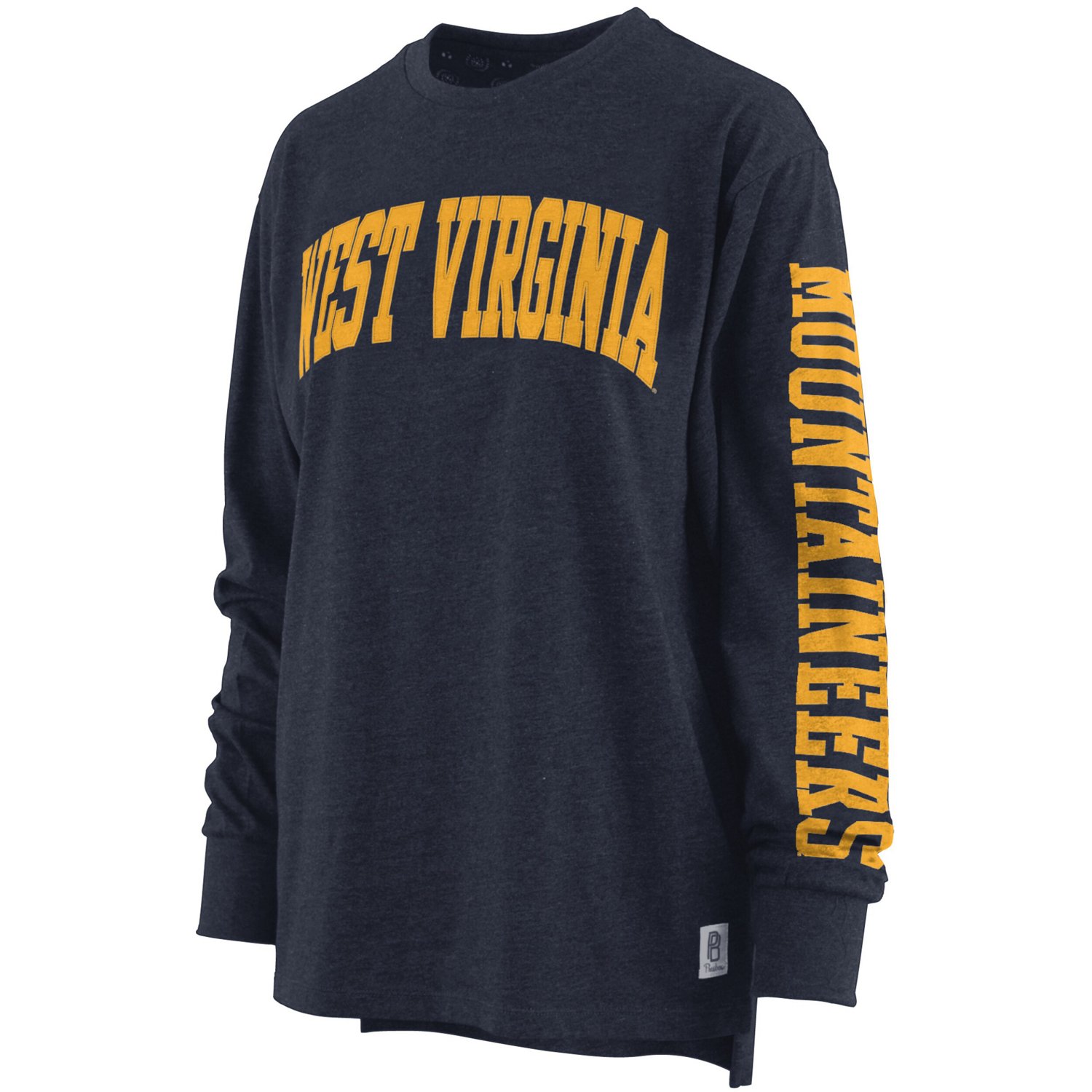 Pressbox Heathered West Virginia Mountaineers Two-Hit Canyon Long Sleeve T-Shirt - view number 2