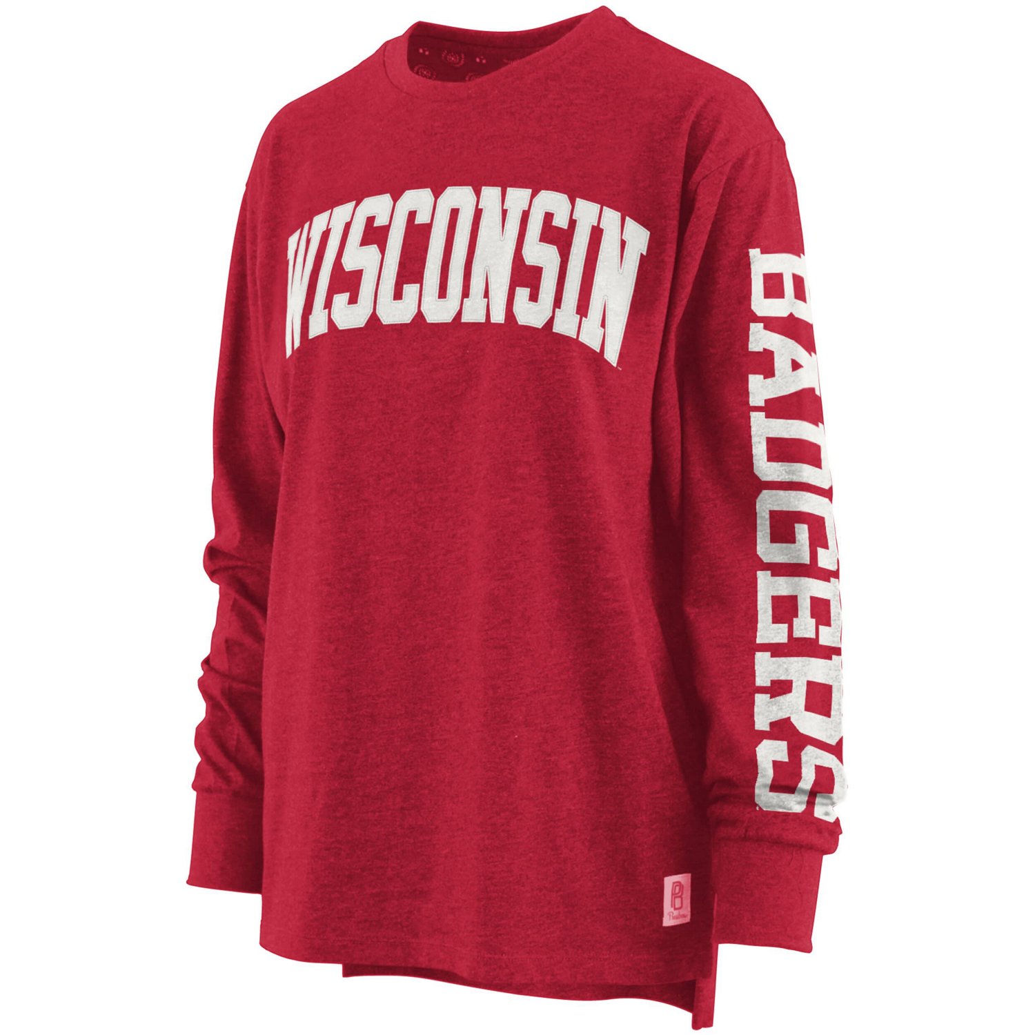 Pressbox Heathered Wisconsin Badgers Two-Hit Canyon Long Sleeve T-Shirt - view number 2