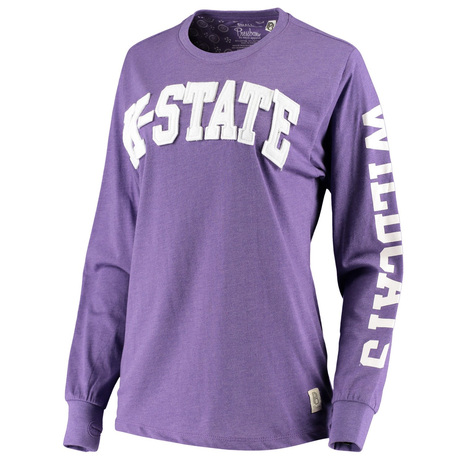 Pressbox Kansas State Wildcats Two-Hit Canyon Long Sleeve T-Shirt - view number 2