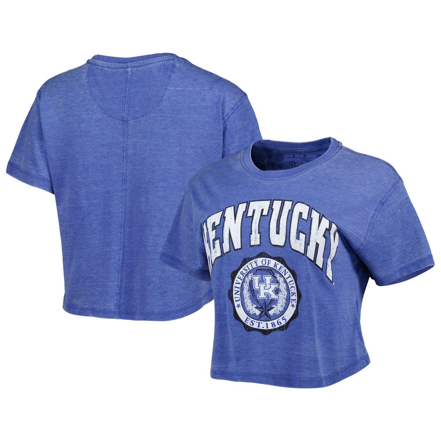 Pressbox Kentucky Wildcats Edith Vintage Burnout Crop T-Shirt