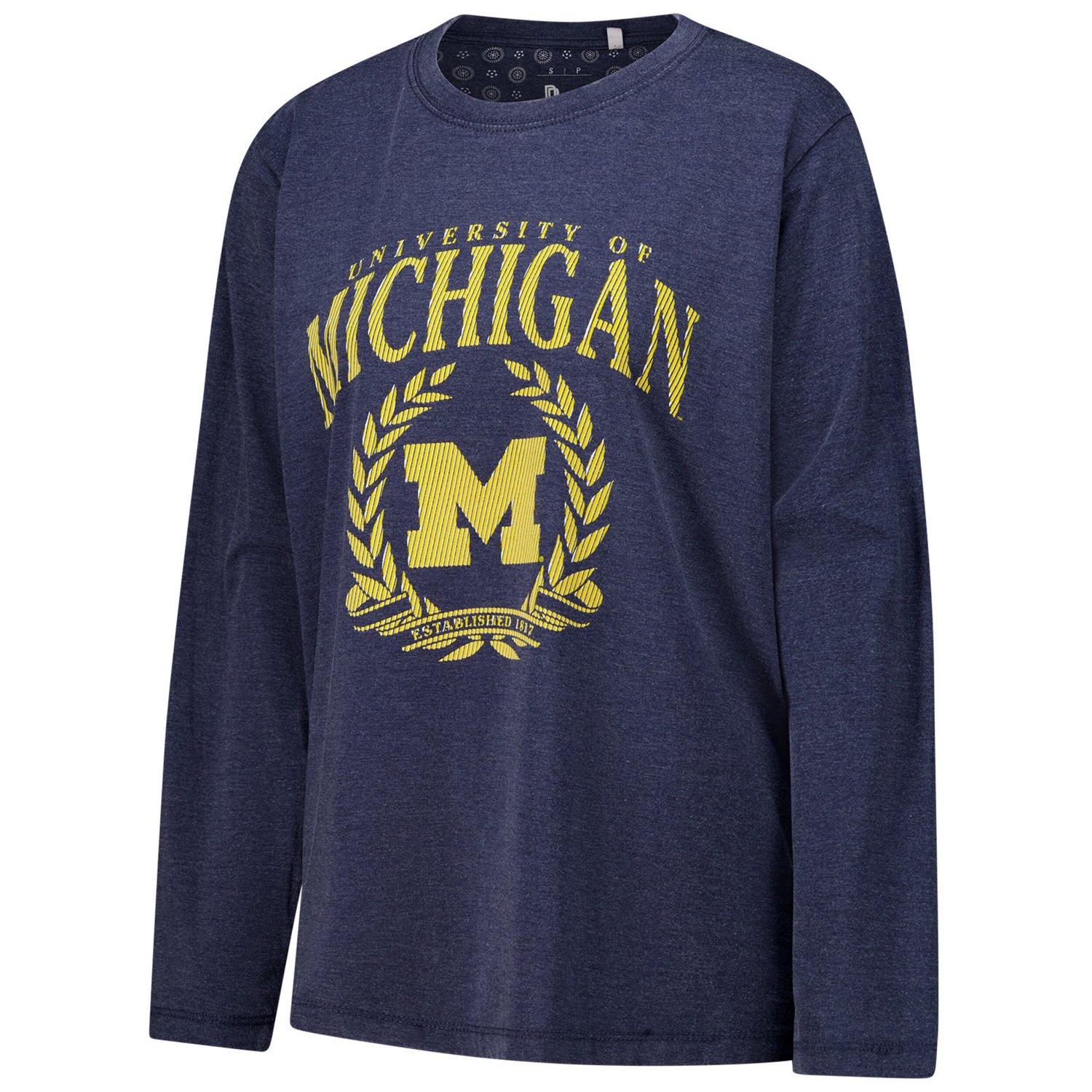 Pressbox Michigan Wolverines Chandler Olive Leaf Arch Long Sleeve T-Shirt - view number 2