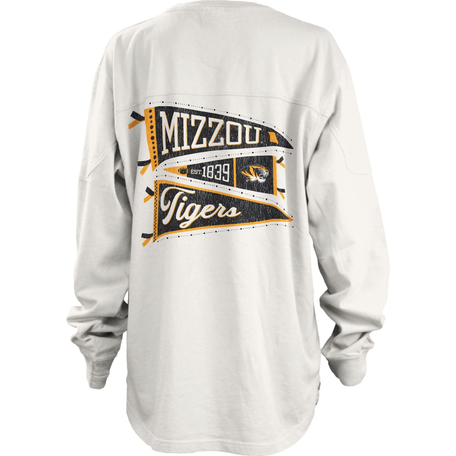 Pressbox Missouri Tigers Pennant Stack Oversized Long Sleeve T-Shirt - view number 3