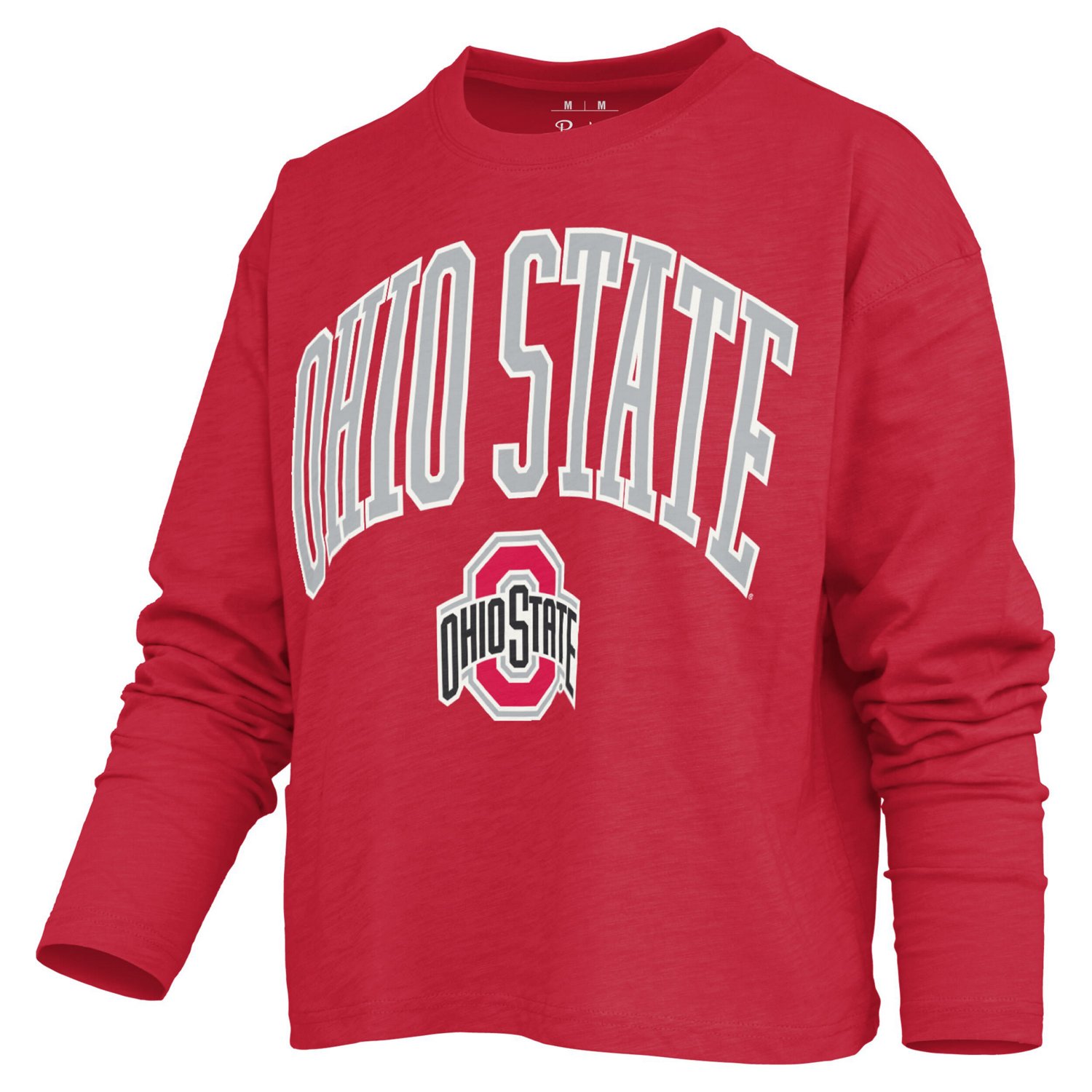 Pressbox Ohio State Buckeyes Motley Boxy Waist-Length Long Sleeve T-Shirt - view number 2