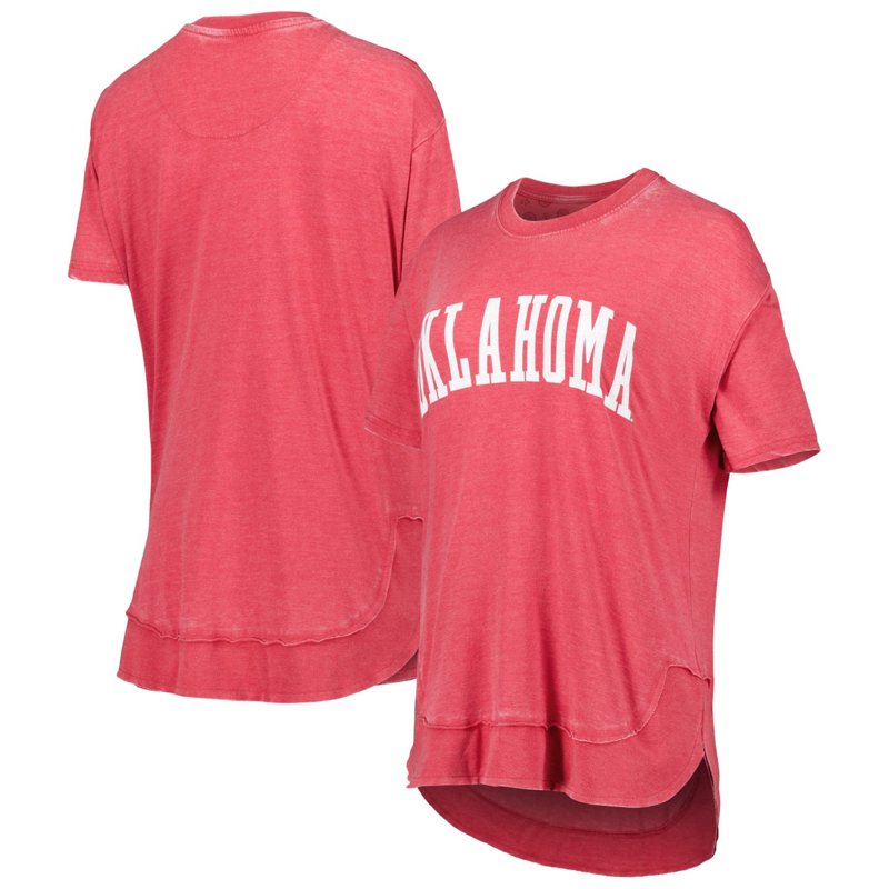Pressbox Oklahoma Sooners Arch Poncho T-Shirt Crimson, Small - NCAA Women's at Academy Sports