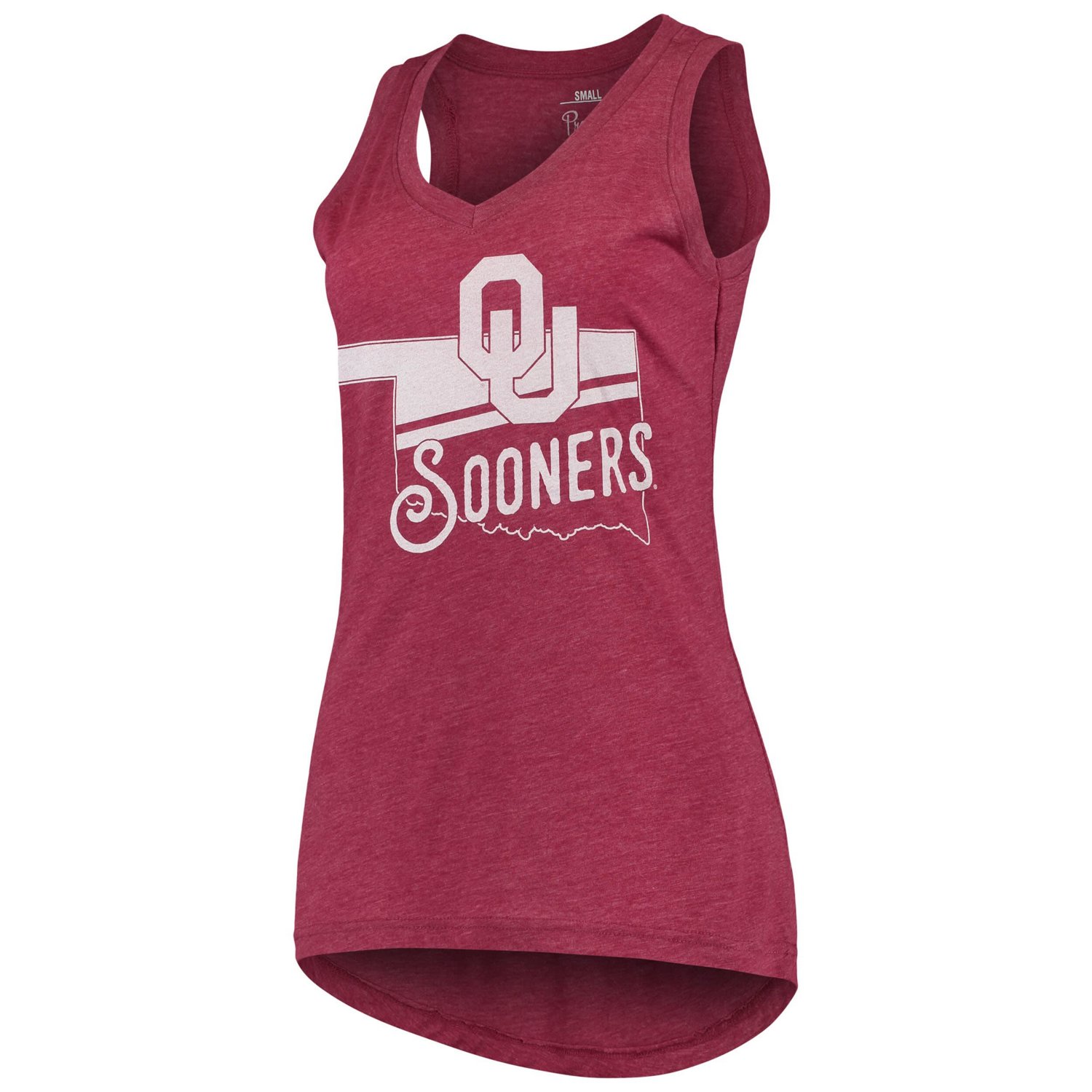 Pressbox Oklahoma Sooners Ferris Melange V-Neck Tank Top                                                                         - view number 2