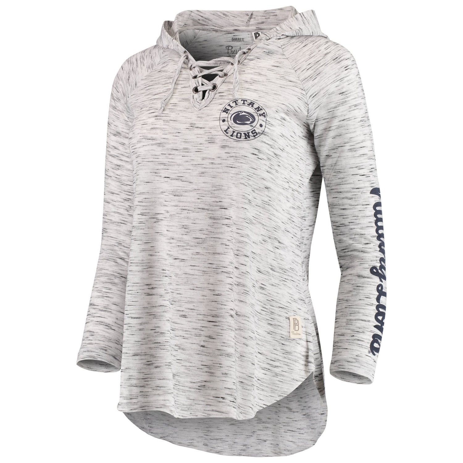Pressbox Penn State Nittany Lions Space Dye Lace-Up V-Neck Long Sleeve T-Shirt - view number 2