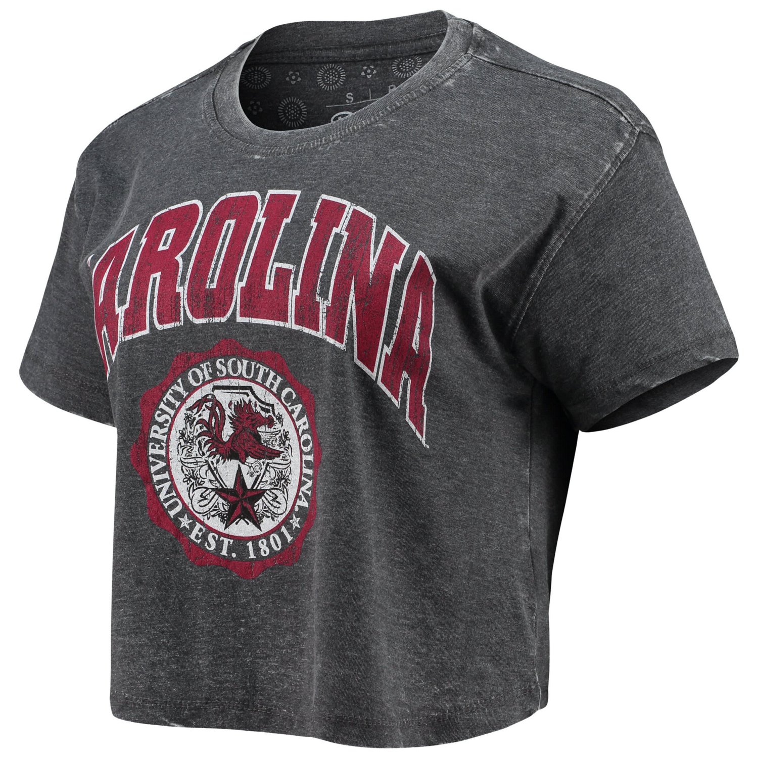 Pressbox South Carolina Gamecocks Edith Vintage Burnout Crop T-Shirt - view number 2