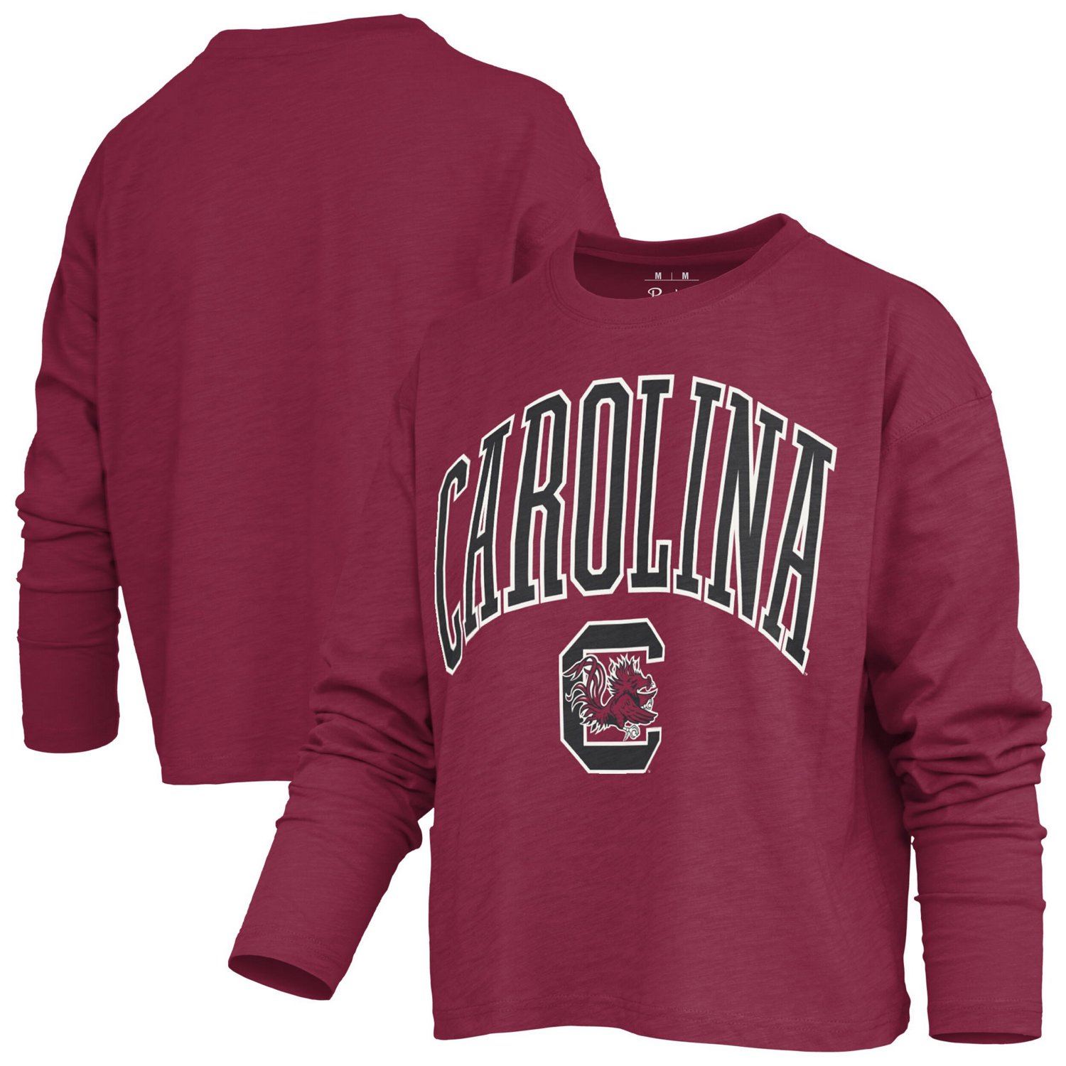 Pressbox South Carolina Gamecocks Motley Boxy Waist-Length Long Sleeve T-Shirt