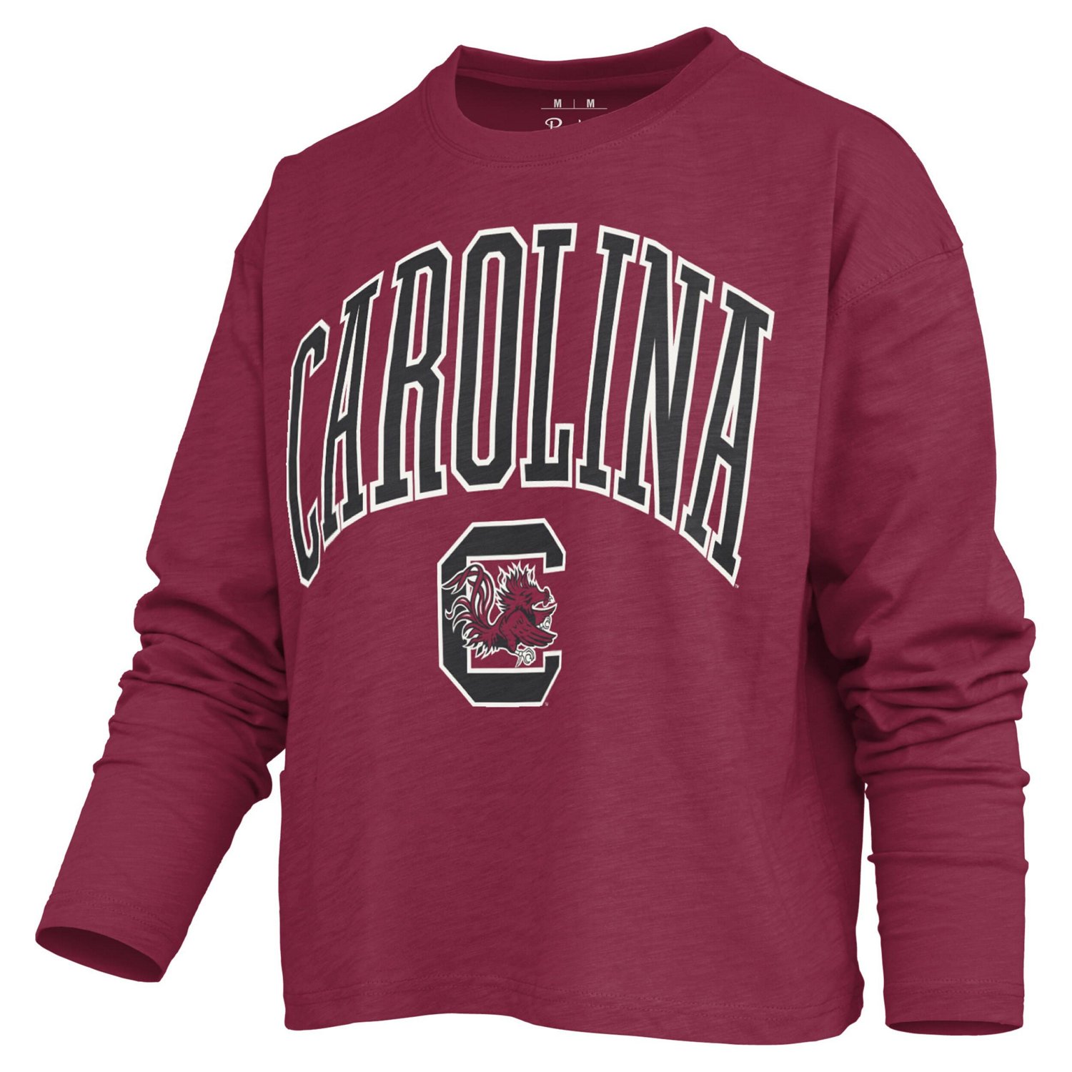 Pressbox South Carolina Gamecocks Motley Boxy Waist-Length Long Sleeve T-Shirt - view number 2