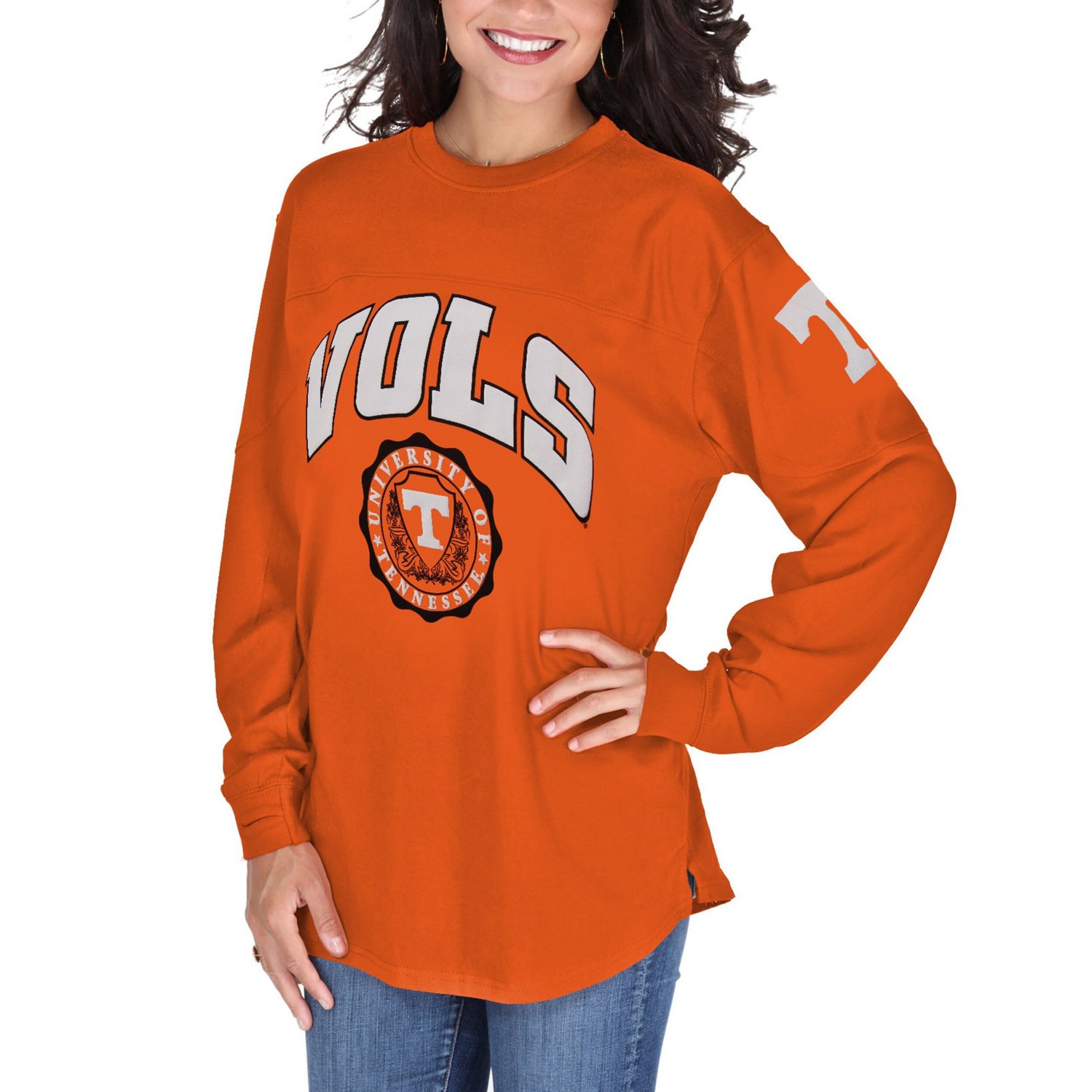 Pressbox Tennessee Tennessee Volunteers Edith Long Sleeve Oversized Top
